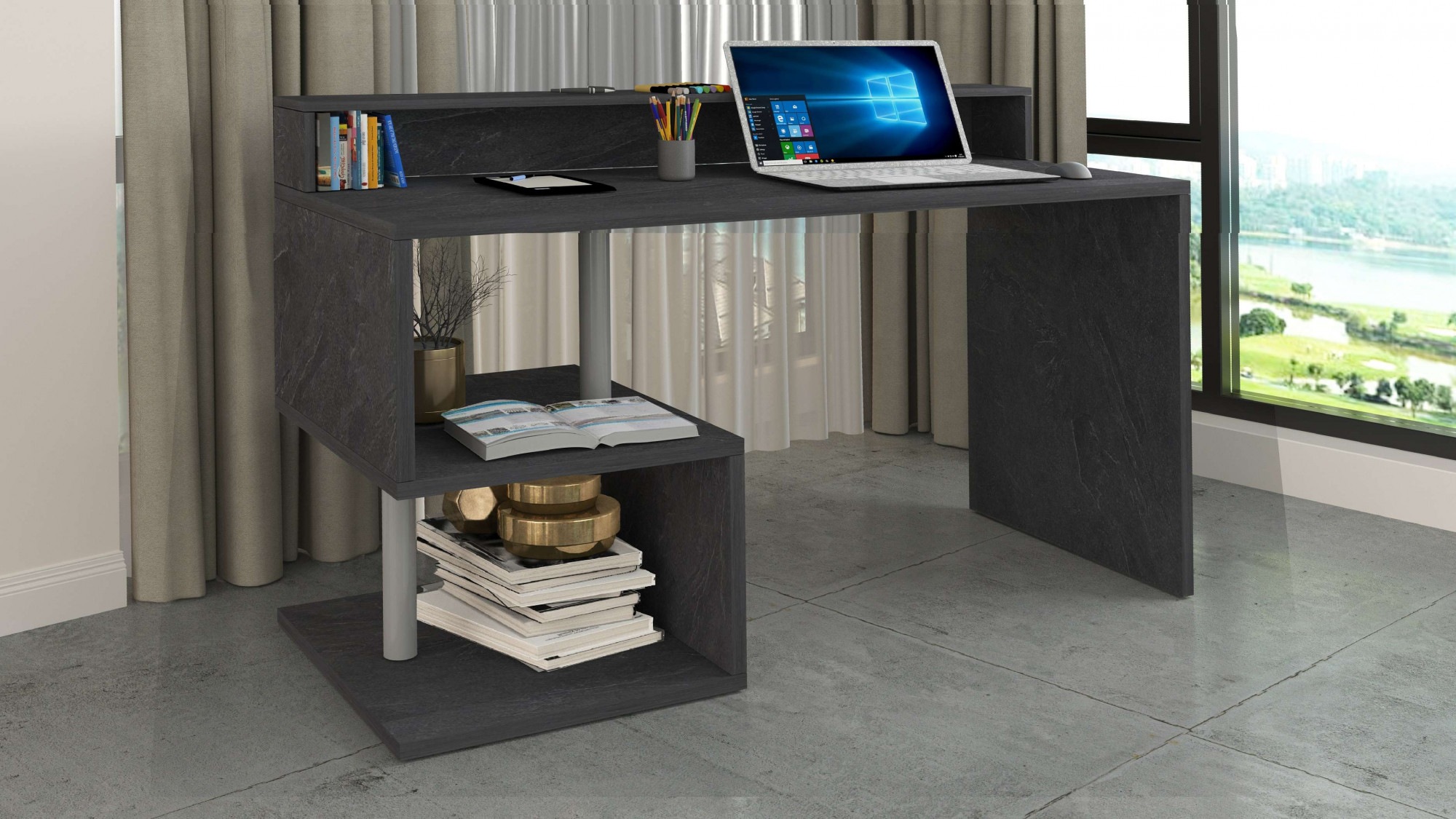 INOSIGN Schreibtisch »Esse, modernes Design«, in verschiedenen Breiten, mit und ohne Monitoraufsatz, Made in Italy