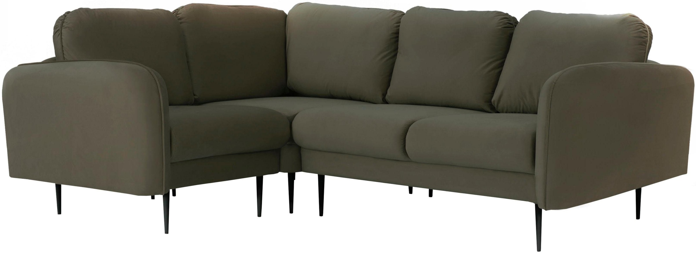 Leonique Ecksofa »Skidi L-Form«, mit losen Rückenkissen und Keder oben auf der Armlehne