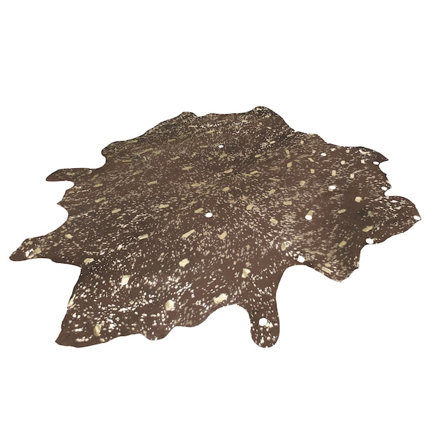 Kayoom Teppich »Glam 110«, rechteckig, 100 % Rindslederfell,Fußbodenheizung  geeignet, Akzente in Silber/Gold bequem und schnell bestellen
