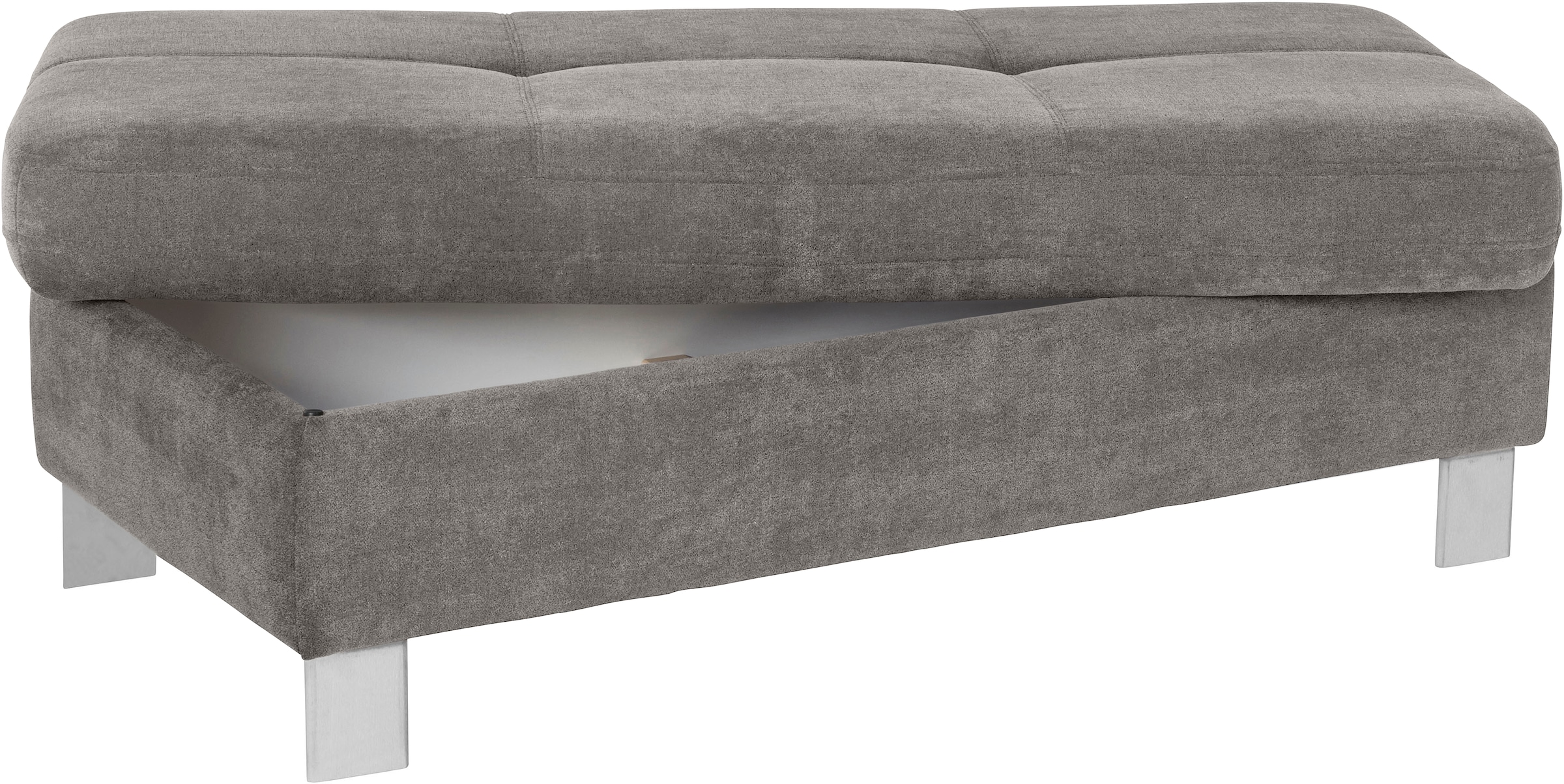 exxpo - sofa fashion Hocker »Fiji Bankhocker mit Staufach unter der Sitzfläche«, elegant modern mit toller Detailverarbeitung