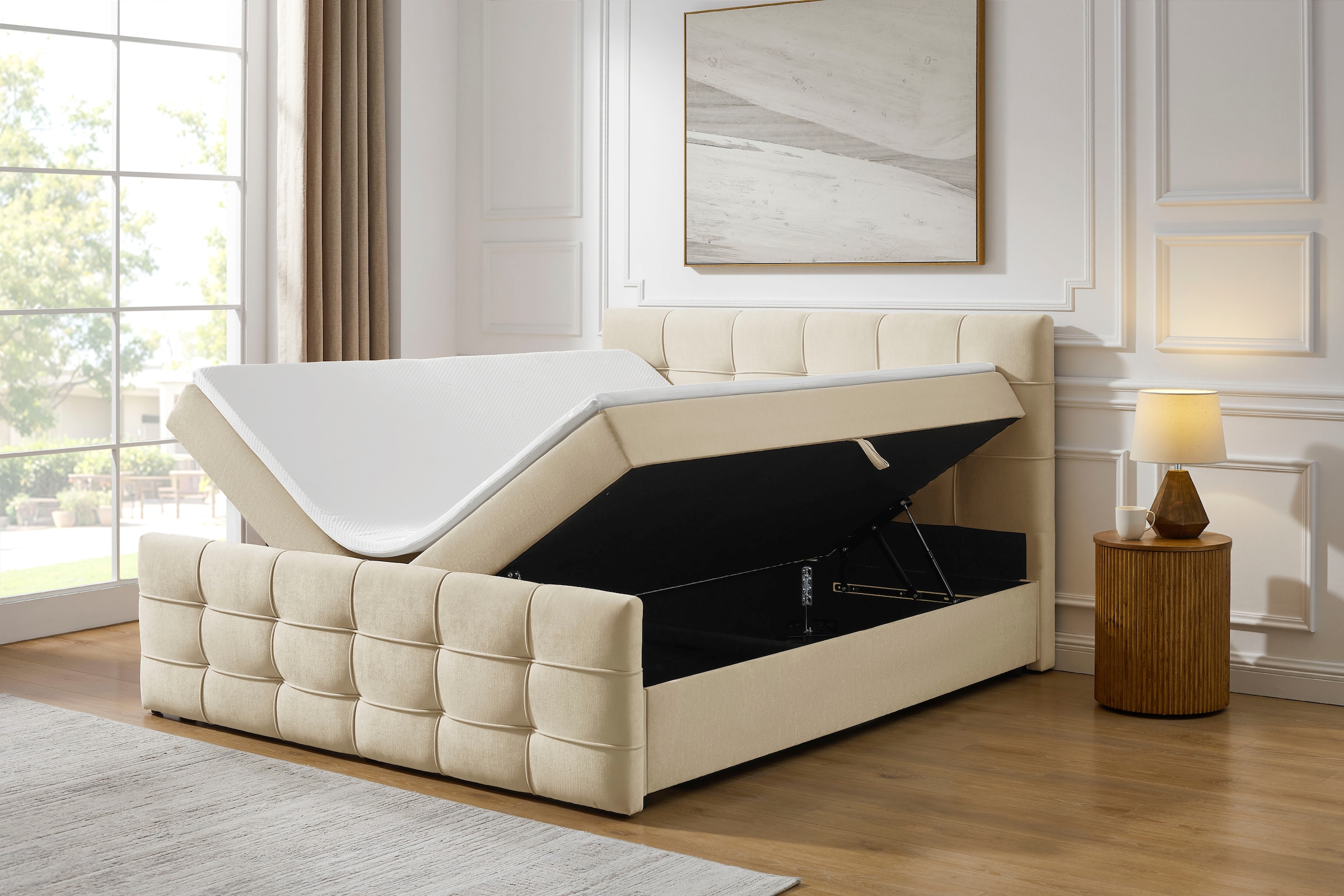 OTTO home Boxbett »Lilienne inkl. Bettkasten und Topper, Liegefläche 180x200cm« erhältlich in der Größe 180x200 cm