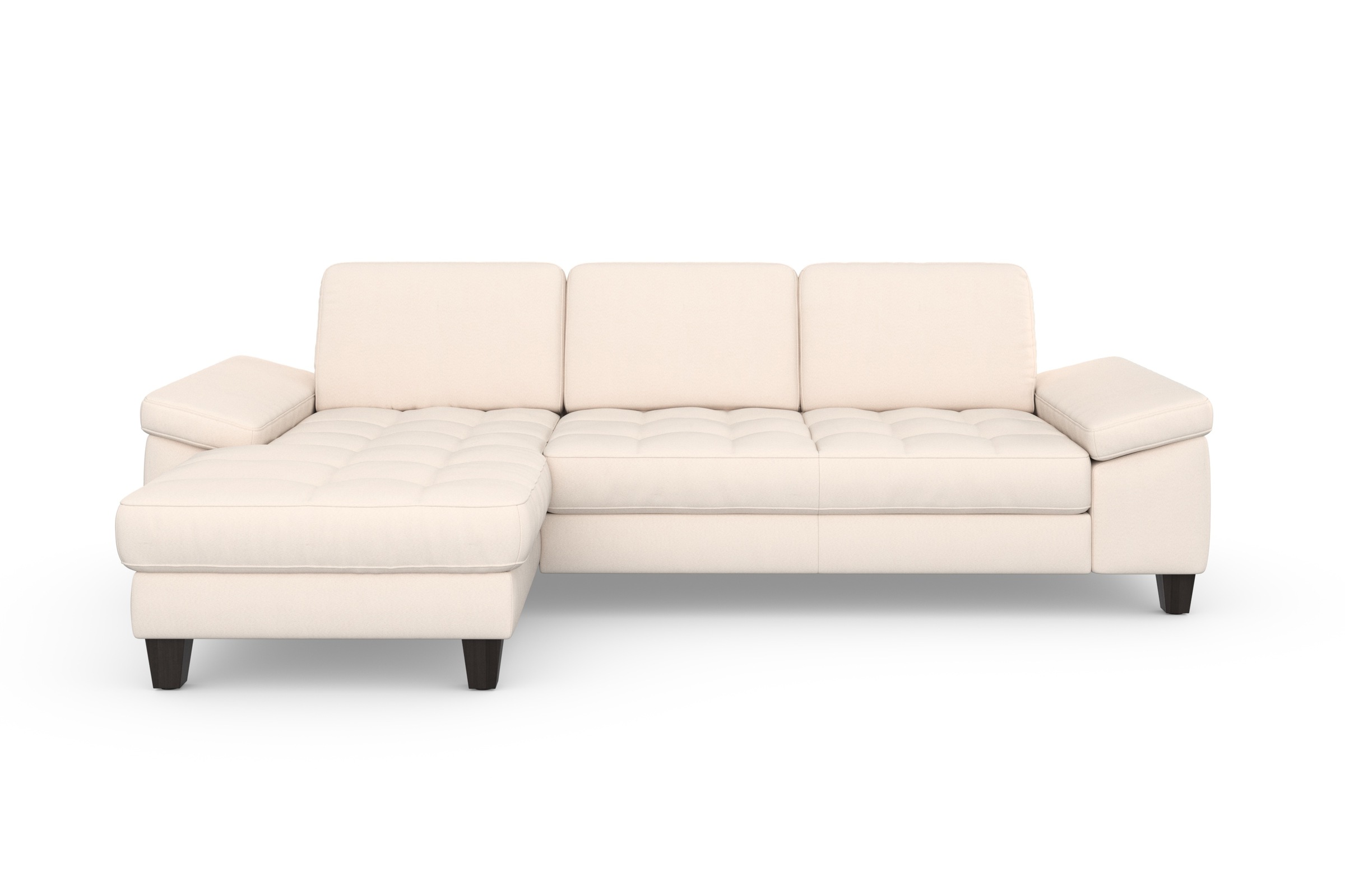 sit&more Ecksofa »Westham L-Form«, Recamiere, mit oder ohne Bettfunktion, Bettkasten, Füße wengefarben
