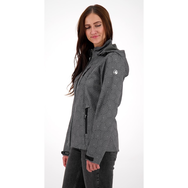 DEPROC Active Softshelljacke »SHELBY PEAK DC«, leichte Softshelljacke mit  All-Over-Print und abnehmbarer Kapuze online kaufen