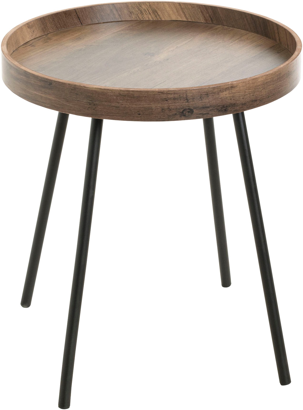 HAKU Beistelltisch »Sofatisch, Wohnzimmertisch« 1 Stk. tlg. rund - aus MDF Braun - Ø/H 40/45 cm