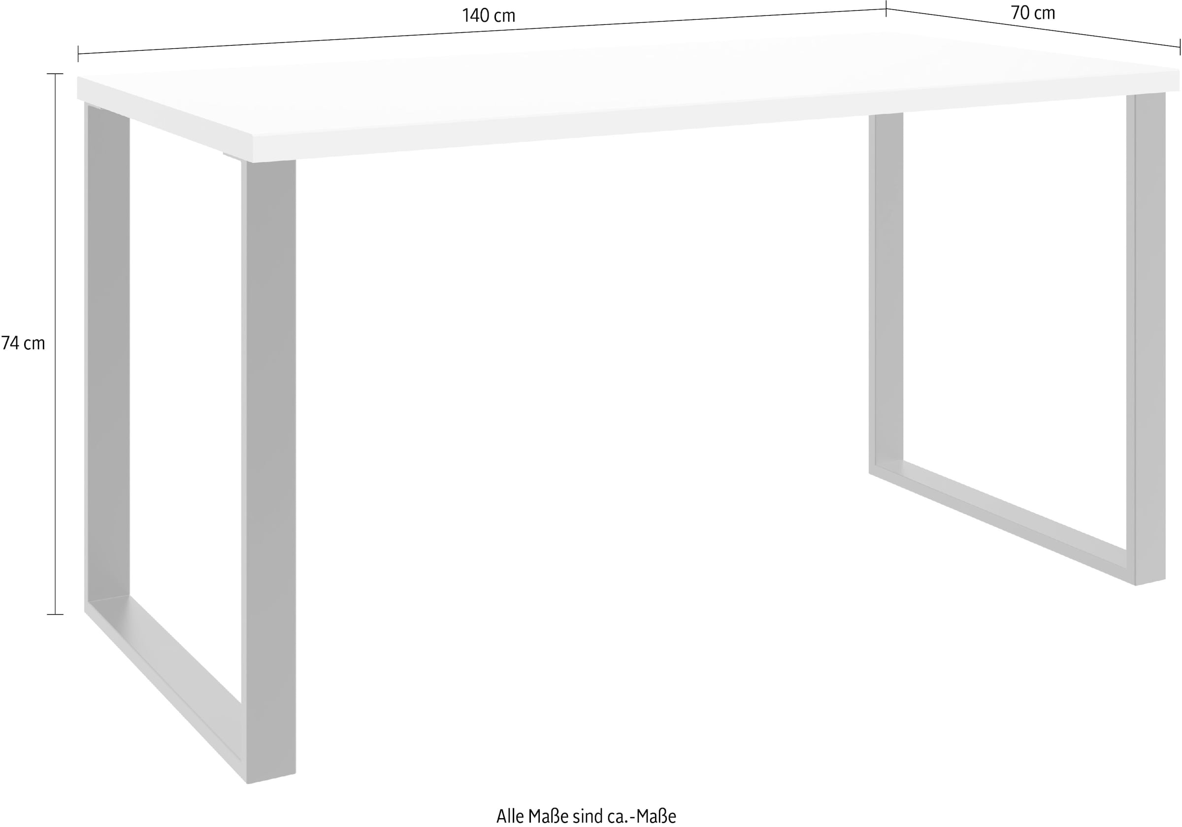 Wimex Schreibtisch »Rügen«, Mit Metallkufen, 140x70cm