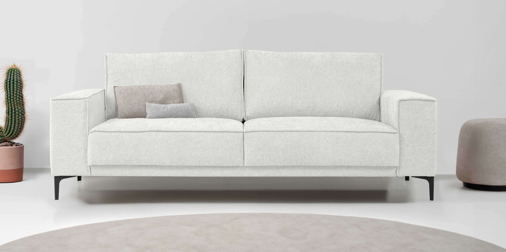 Places of Style 3-Sitzer »3er Sofa Oland, Struktur, Flachgewebe, Luxus-Micr günstig online kaufen