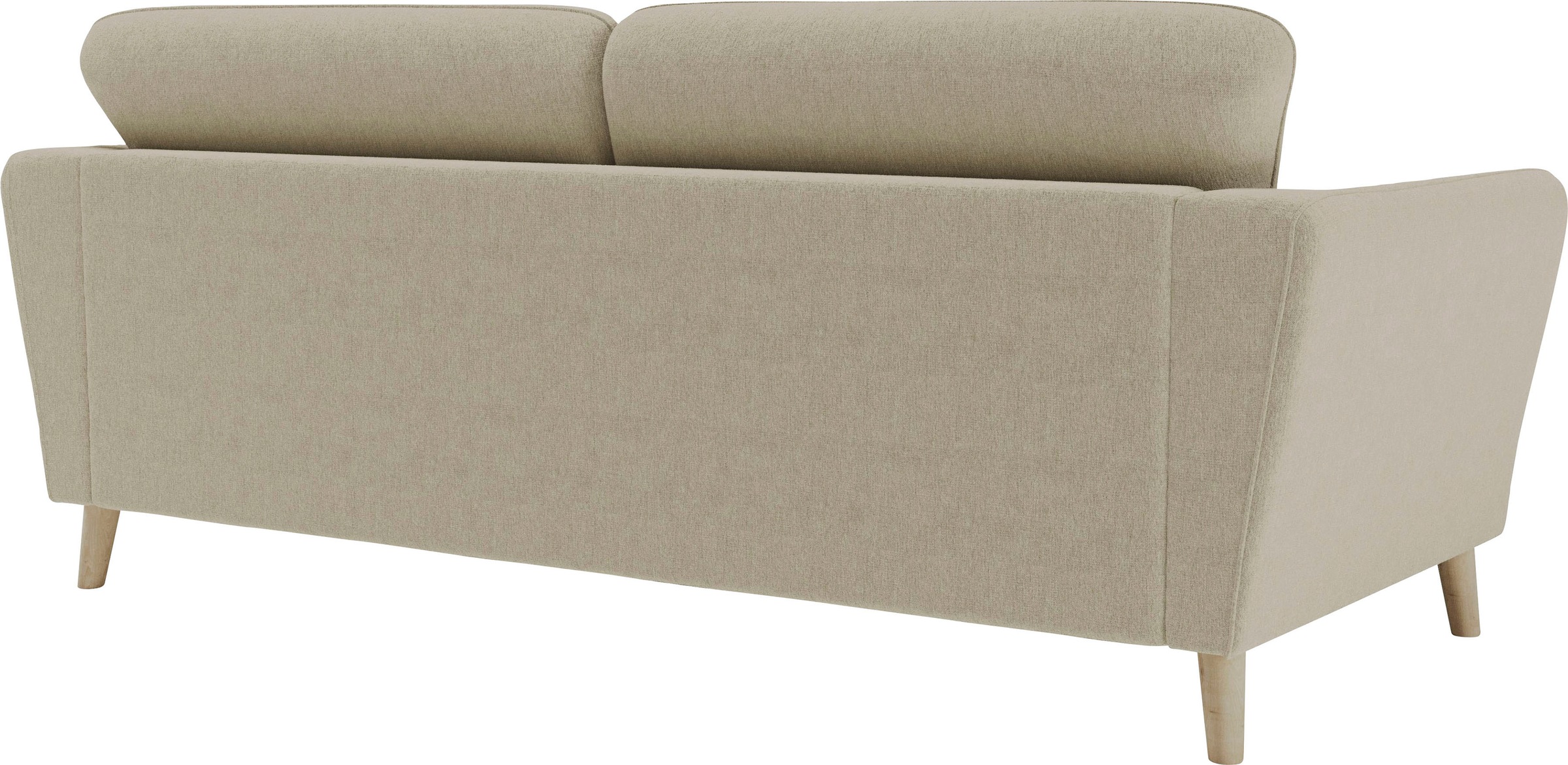 Home affaire 3-Sitzer »MARSEILLE 3er Sofa 206 cm, Cord, Flachgewebe, Struktur, Webstoff«, Massivholzbeine Eiche, Landhausstil, Wellenunterfederung