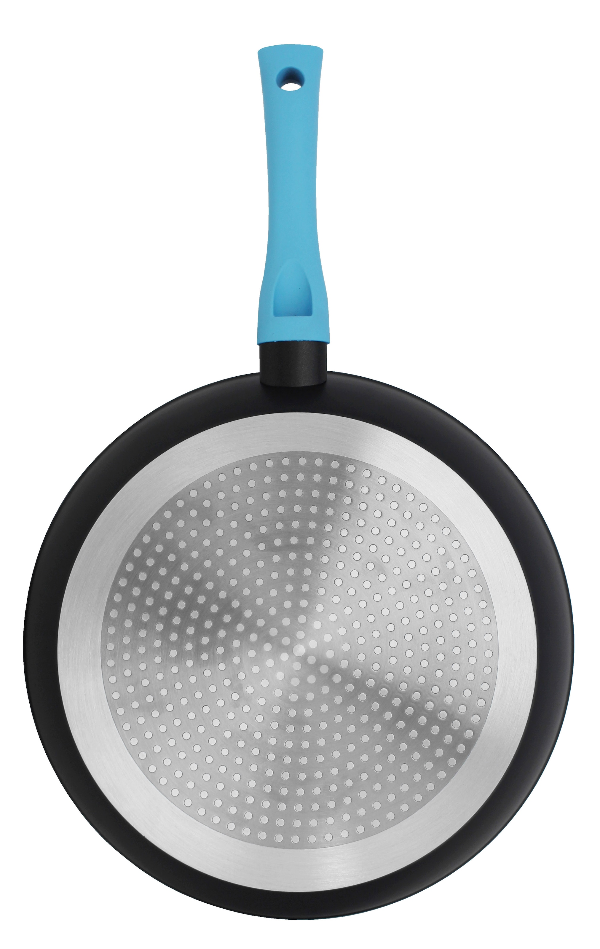 Elo Basic Schmorpfanne »Colorio mit farbigem Protektor« Aluminium Set, Pfanne inkl. Pfannenschoner, 2 tlg. Soft-Touch-Griff mit Flammenschutz
