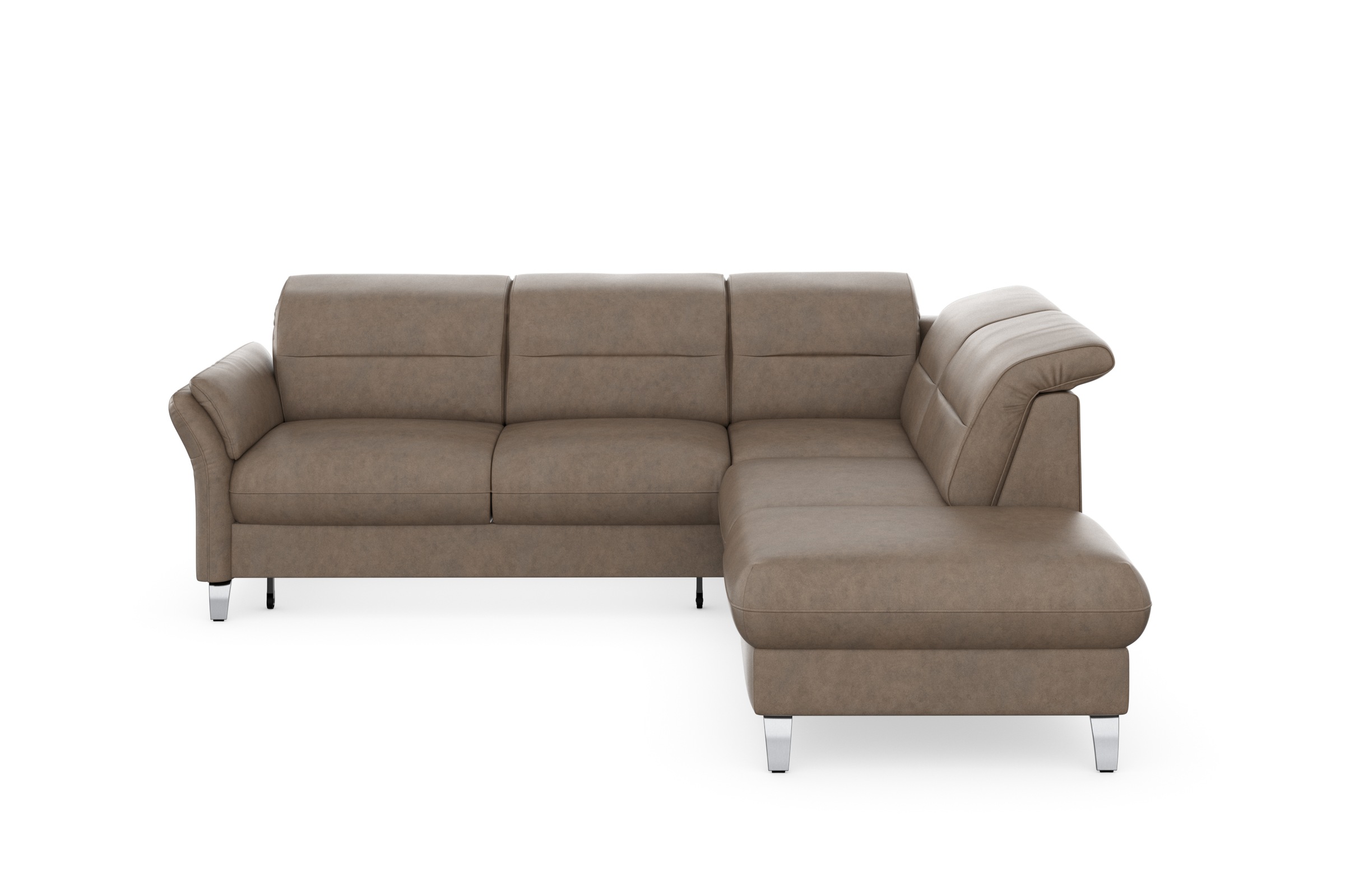 sit&more Ecksofa »Grenoble L-Form mit Federkern«, wahlweise mit Bettfunktion, Bettkasten, Arm- und Kopfteilverstellung
