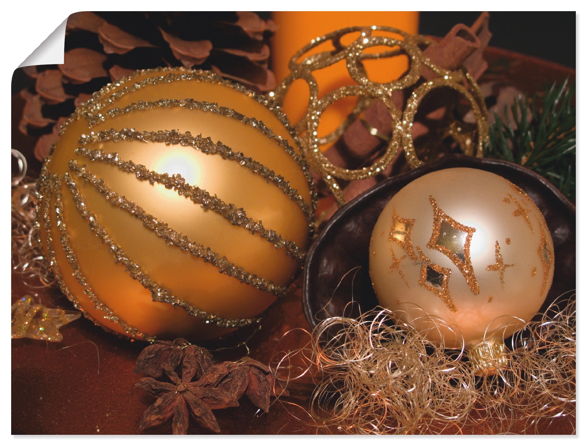 Artland Wandbild »Weihnachtsgesteck«, Weihnachten, (1 St.), als Poster, Wandaufkleber in verschied. Größen