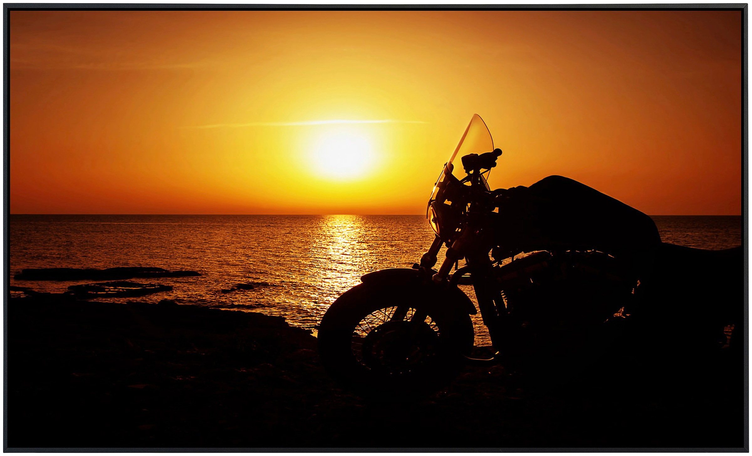 Papermoon Infrarotheizung »Motorrad am Strand«, sehr angenehme Strahlungswä günstig online kaufen