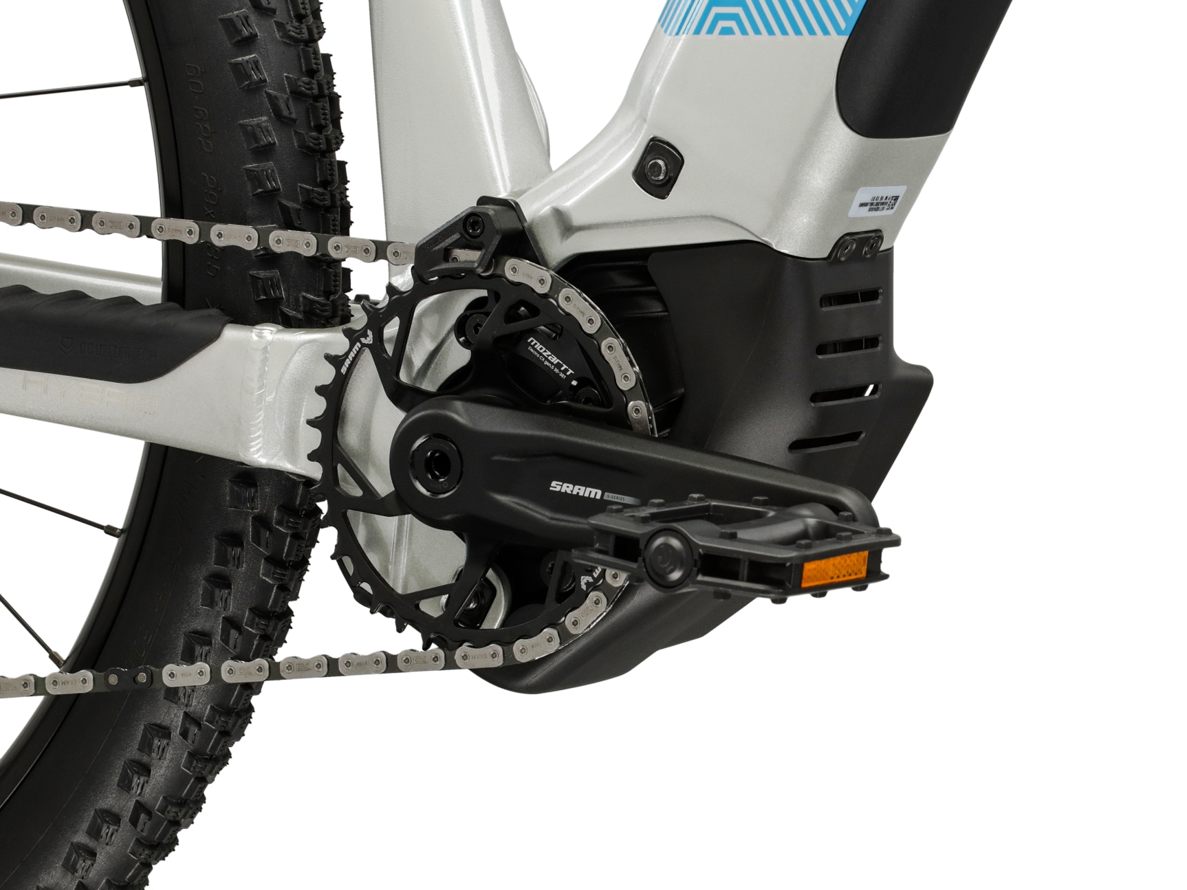 Kross »Influx Hybrid 5.0 21,3Ah / 800 Wh 29 Zoll silber 12 Gänge 2026« 12 Gang SRAM S1000 EAGLE AXS Schaltwerk Kettenschaltung Mittelmotor 250 W