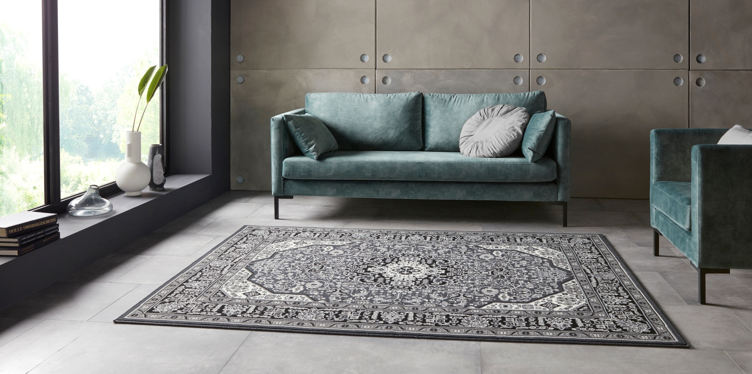 NOURISTAN Teppich »Skazar Isfahan«, rechteckig, 9 mm Höhe, Kurzflor, Orient, Läufer, Vintage, Esszimmer, Wohnzimmer, Flur