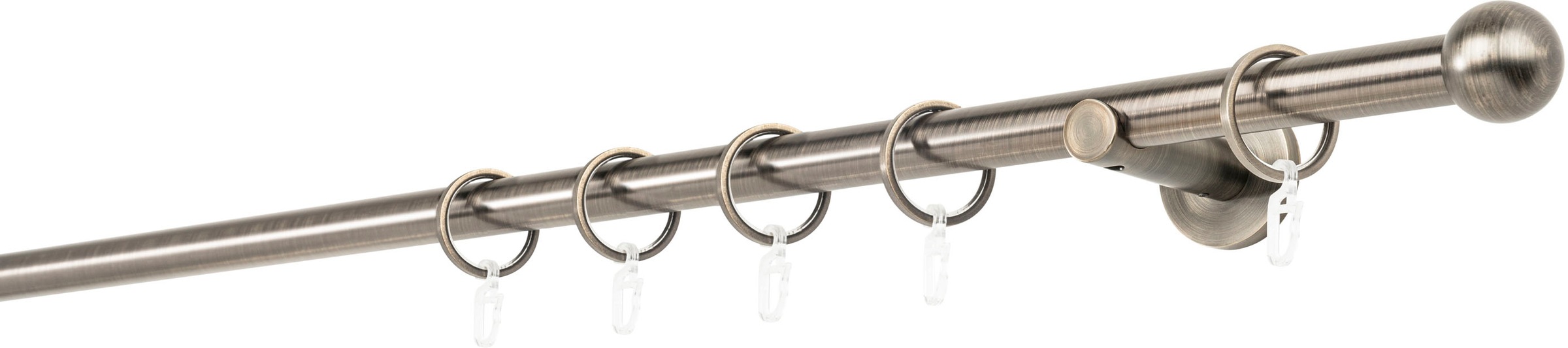 mydeco Gardinenstange »20mm Ball Wandträger 6,5 cm«, 1 läufig-läufig, Fixmaß