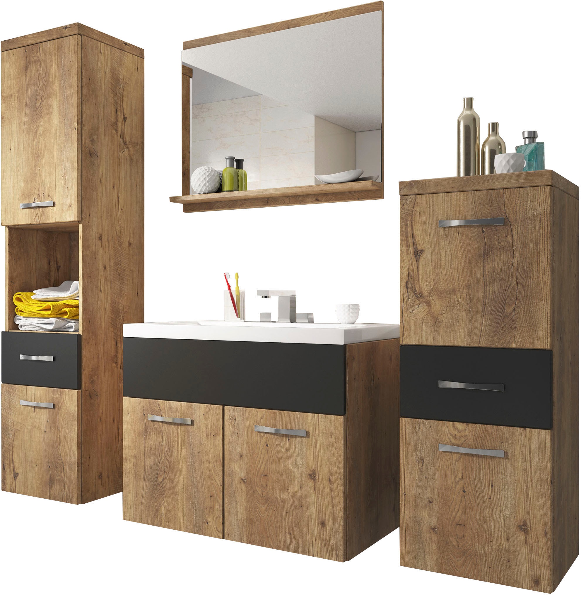 welltime Badmöbel-Set »ELDA« Komplett-Set, 5 Stk. tlg. günstig online kaufen