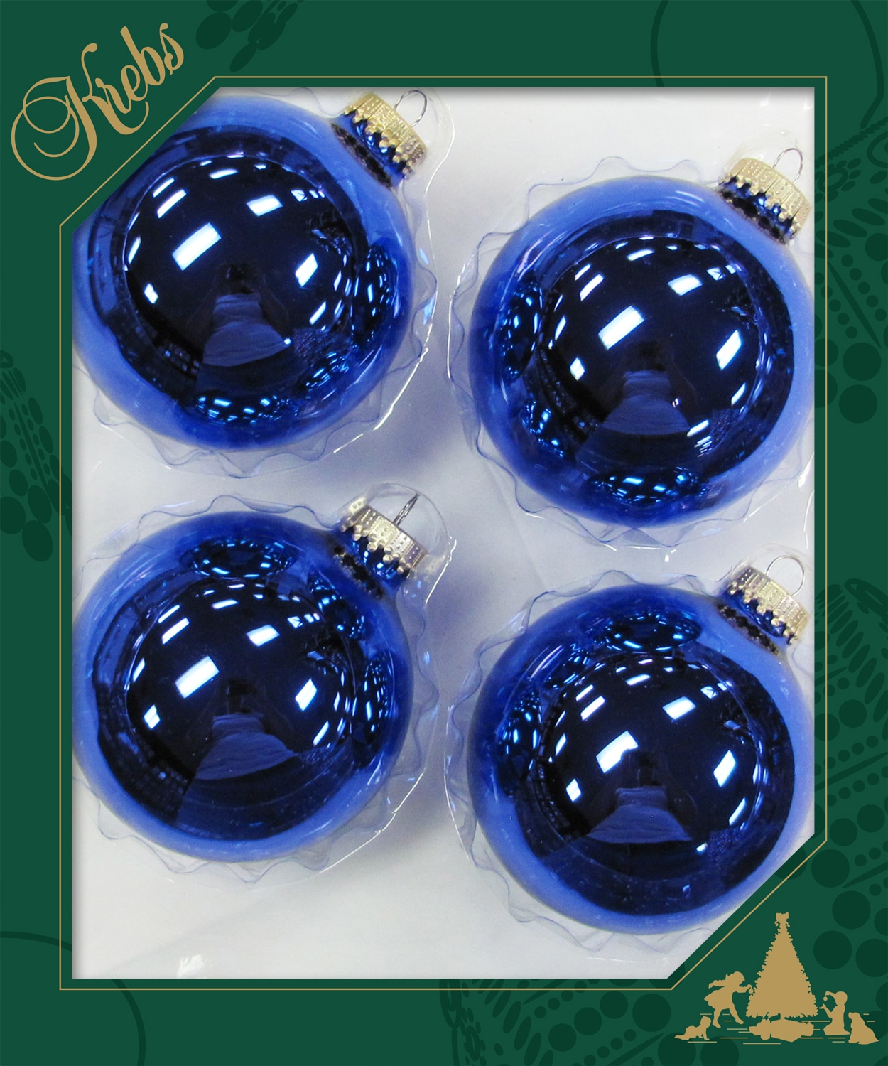 Krebs Glas Lauscha Weihnachtsbaumkugel »CBK03480, Weihnachtsdeko, Christbaumschmuck, Christbaumkugeln Glas«, (Set, 4 St.)