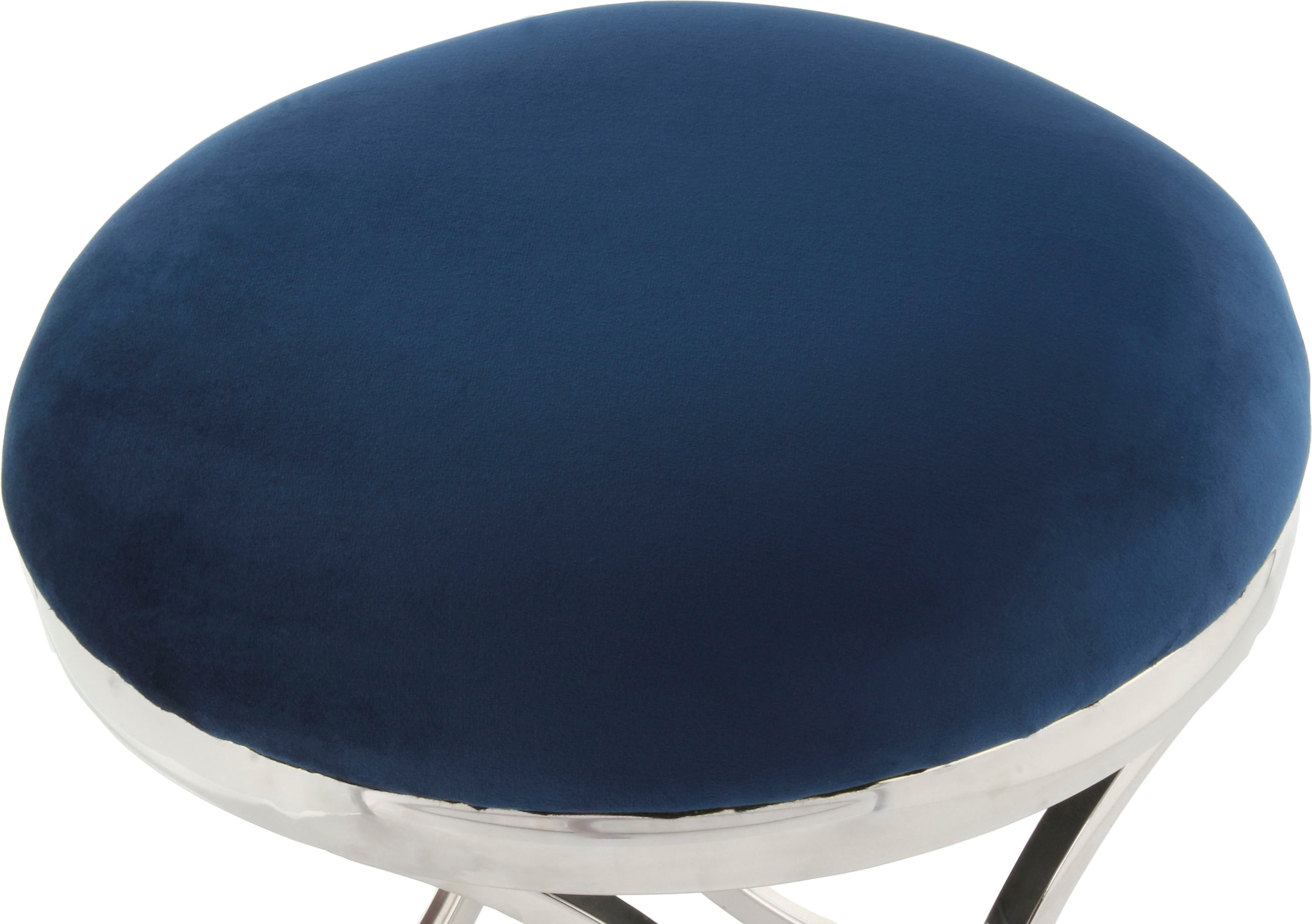 Kayoom Sitzhocker »Hocker Weyda 325,Sitzpouf in elegantem Design,edles Gestell aus Metall«, (1 St.), glamourös, hochwertig, mit weichem Sitzkissen und Stoffbezug