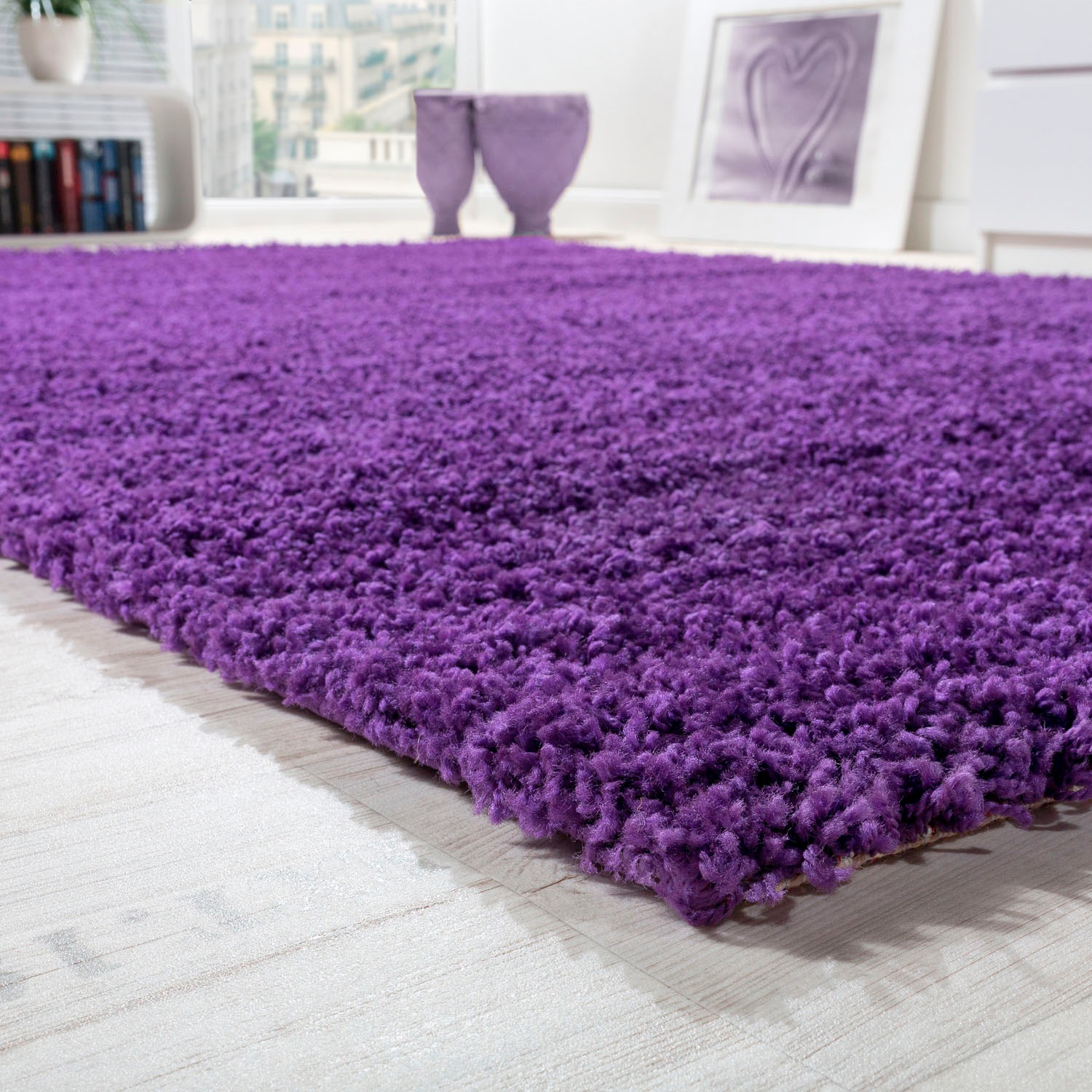 3. Bild von Paco Home Hochflor-Teppich »Sky 250«, rechteckig, gewebt, Uni-Farben, intensive Farbbrillanz, auch als Läufer erhältlich