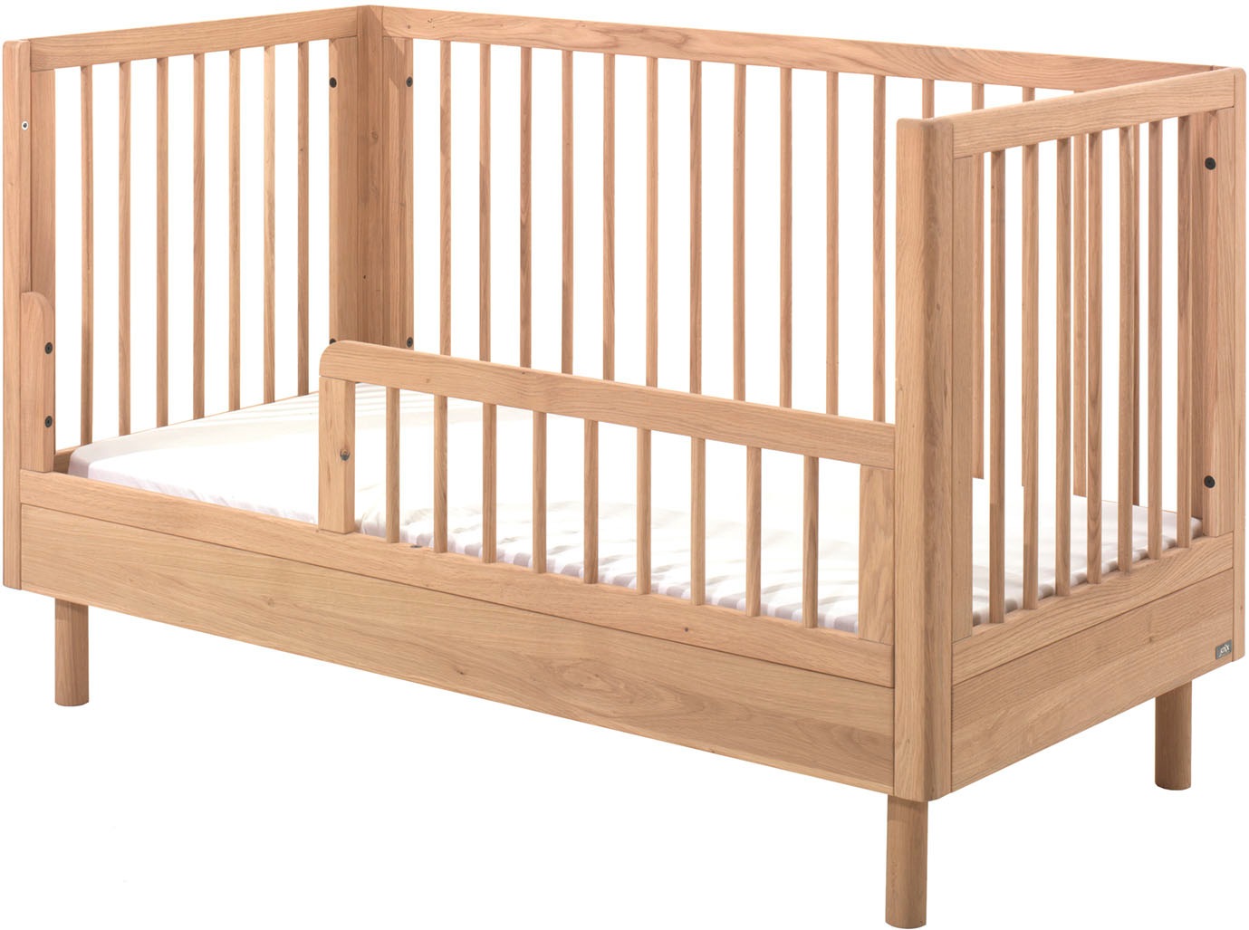 Home affaire Babybett »hochwertig, stabil gebaut, Made in Europe, Oberfläche geölt lt. EN71-3«, 70/140 cm, mit Schlupfsprossen und Lattenrost, höhenverstellbar