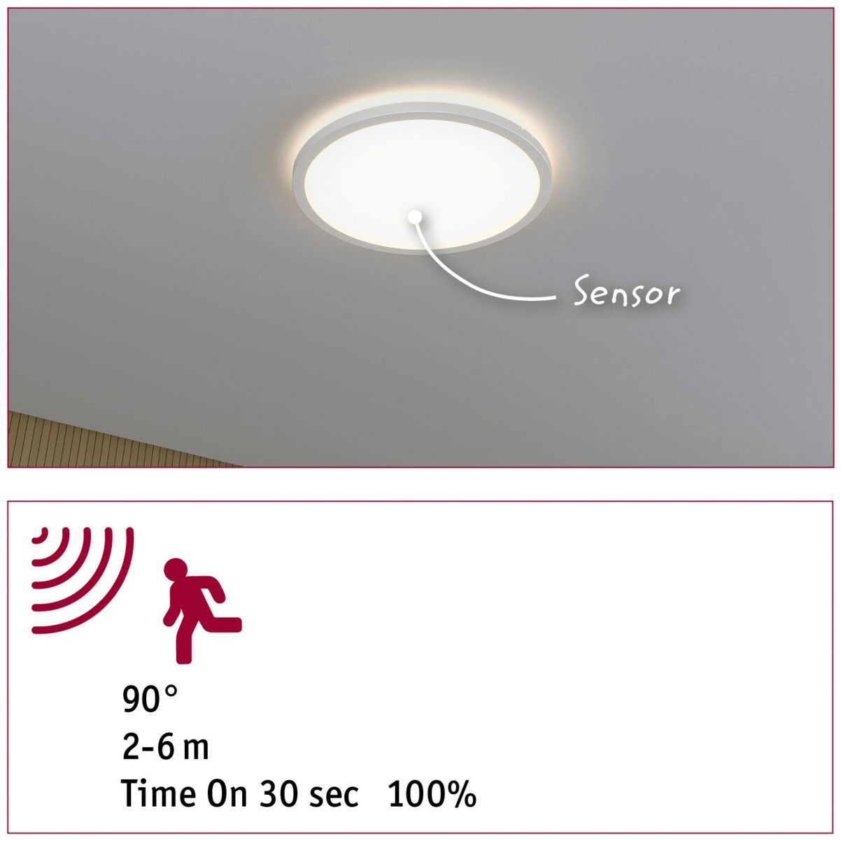 Paulmann LED Panel »LED Panel Atria Shine Backlight IP44 rund 293mm 16W 1600lm 4000K«, 1 flammig