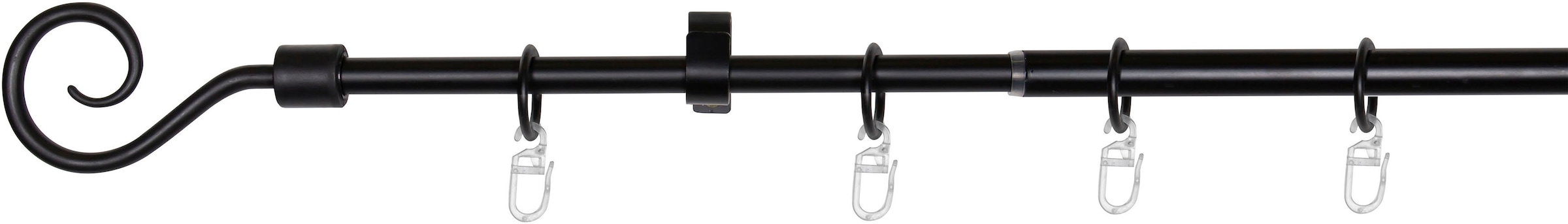 mydeco Gardinenstange »Hook«, 1 läufig-läufig, ausziehbar günstig online kaufen
