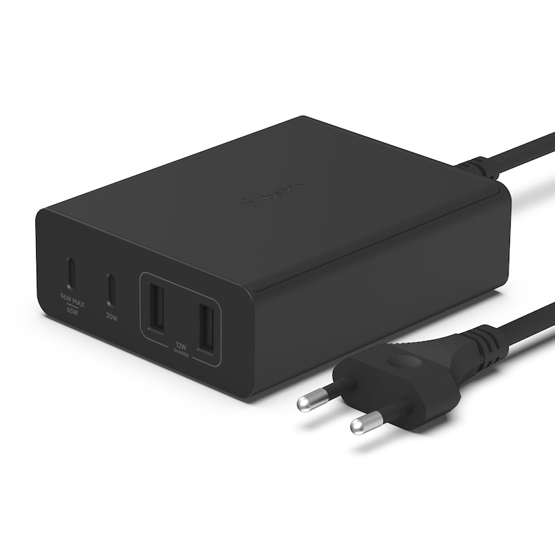 BELKIN USB-Ladegerät »BoostCharge Pro 108 Watt 4-Port GaN Ladegerät/Charger« mit 2x USB-C und 2x USB-A (Netzteil für Laptops, Tablets, Smartphones)...