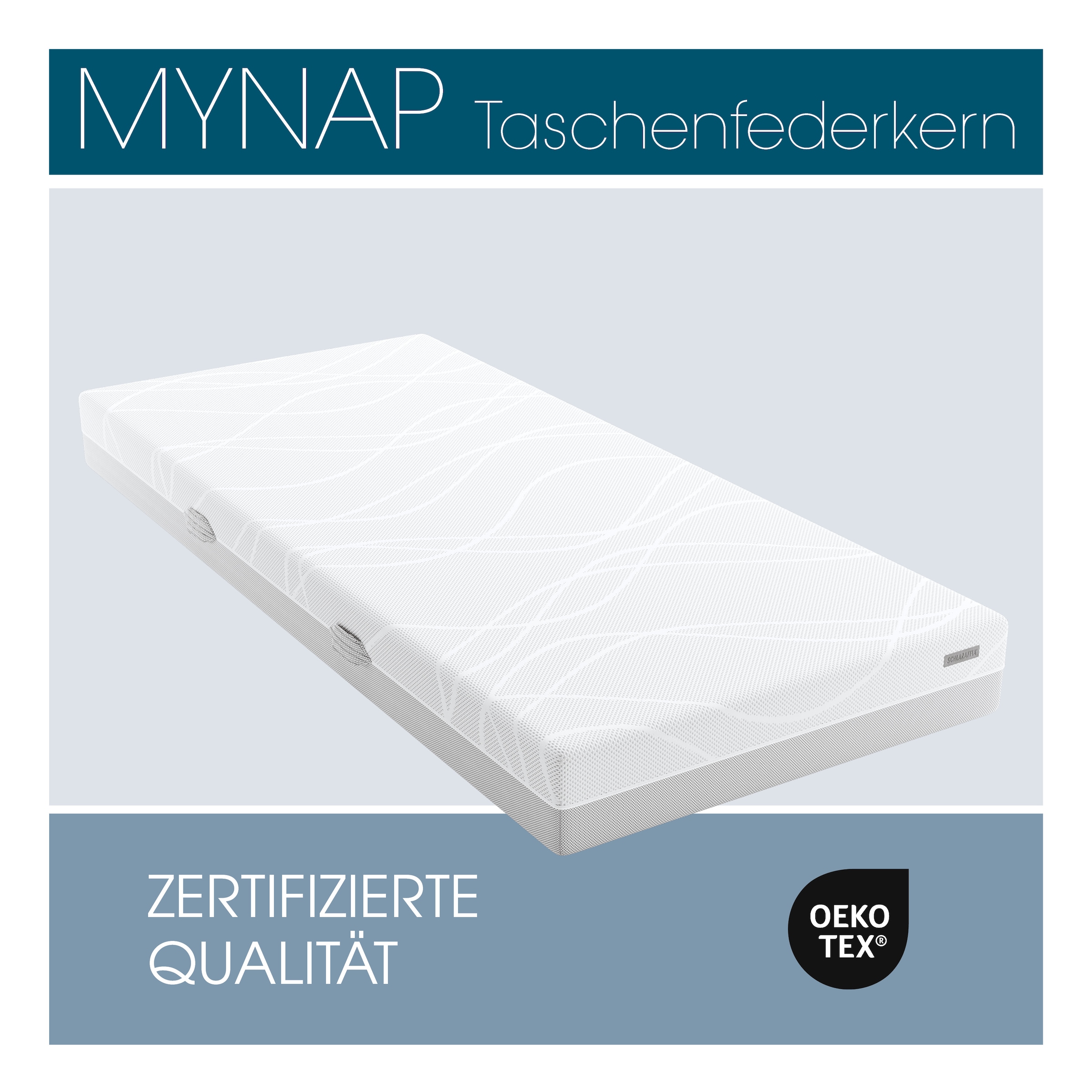Schlaraffia Taschenfederkernmatratze »myNap,Premium Matratze,Testsieger Stiftung Warentest 10/2023, Note 1,6« 19 cm hoch 500 Federn 1 Stk. tlg. Härtegrad 3, in 90x200 und weiteren Größen erhältlich!