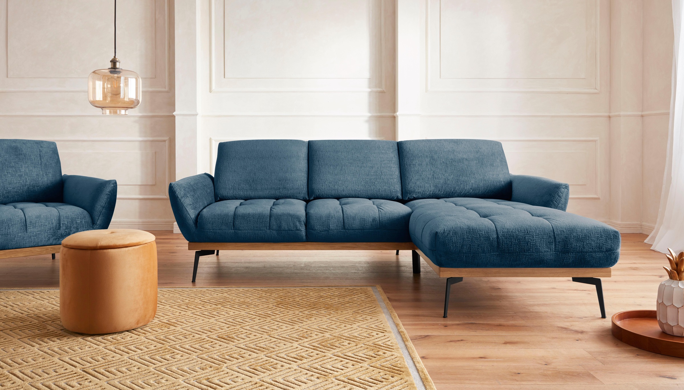 exxpo - sofa fashion Ecksofa »Palic, inkl. Rückenverstellung, bequem, elega günstig online kaufen