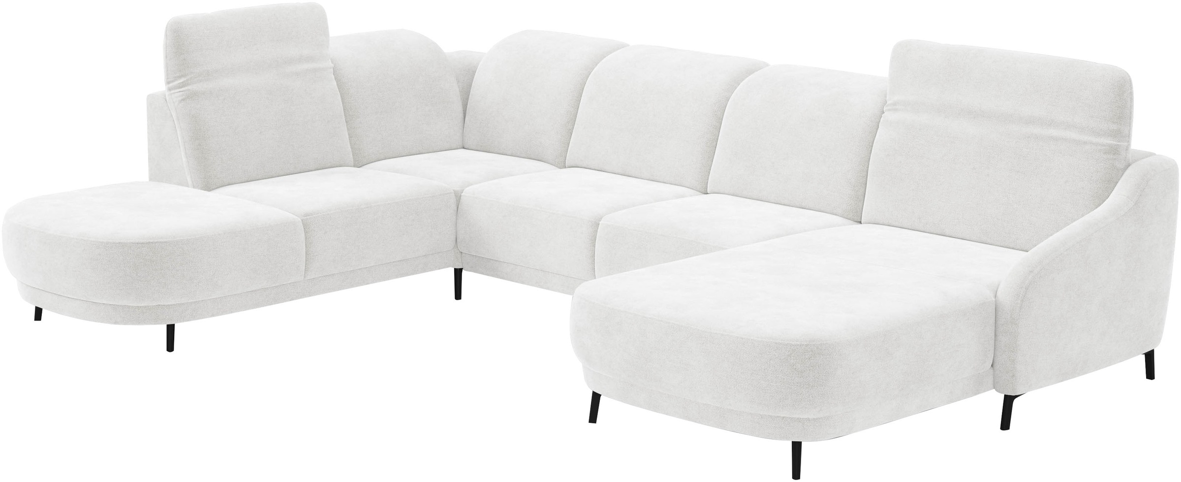 sit&more Wohnlandschaft »Blues U-Form«, inkl. Kopfteilverstellung, wahlweise mit Klapptisch und USB