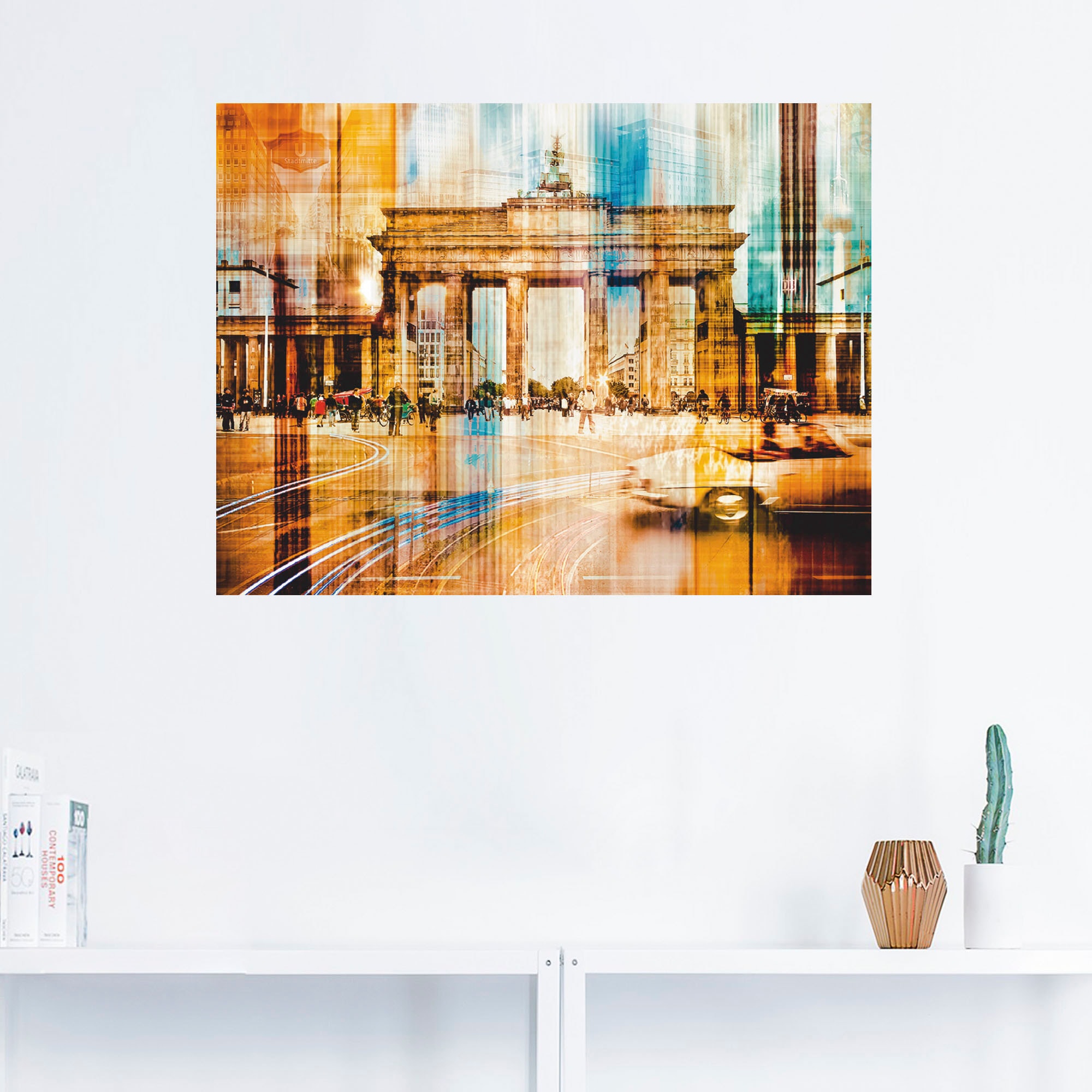 Artland Wandbild »Berlin Skyline II«, Gebäude, (1 St.), als Leinwandbild, Wandaufkleber oder Poster in versch. Größen