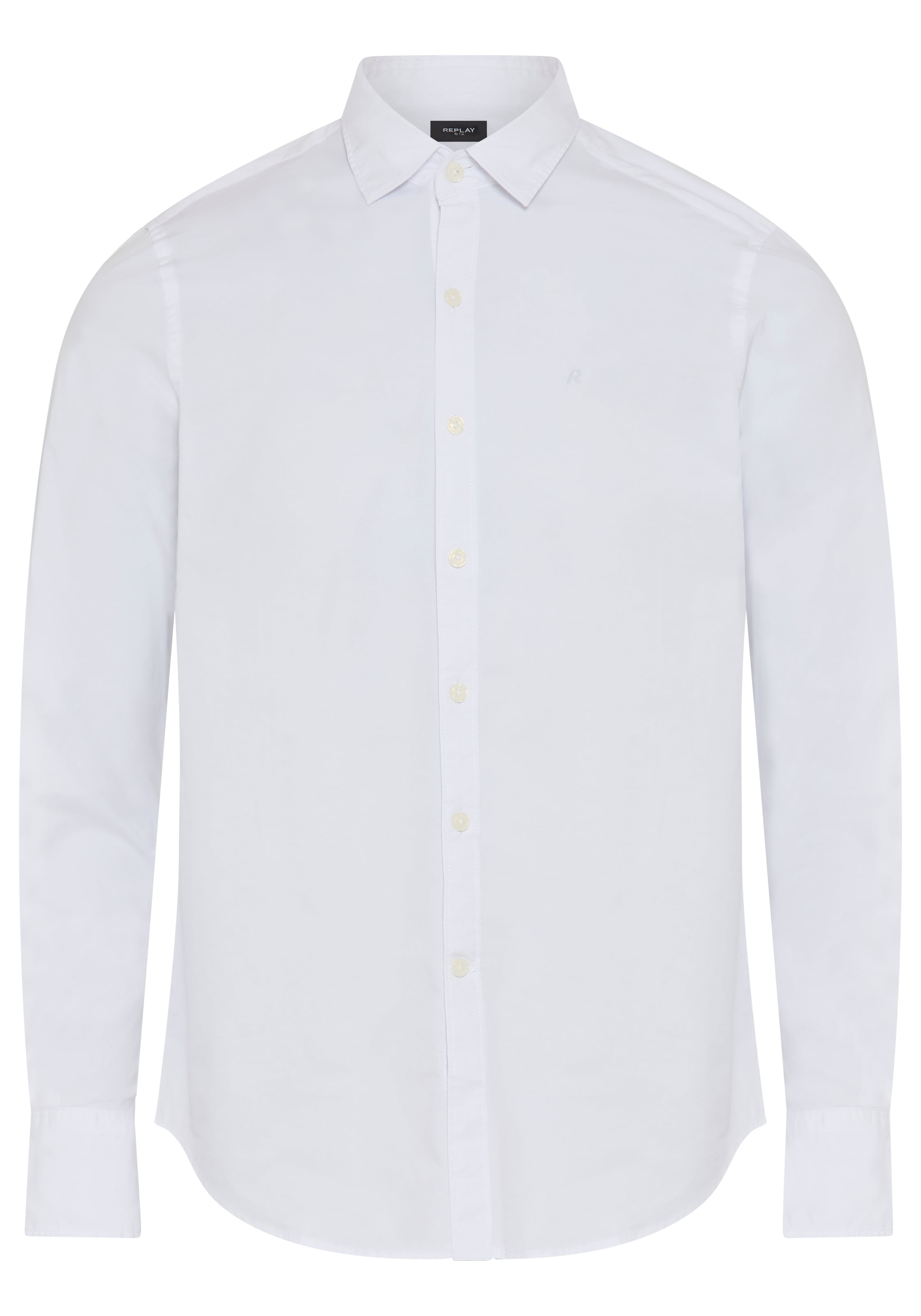 Replay Langarmhemd mit Kentkragen, Slim Fit