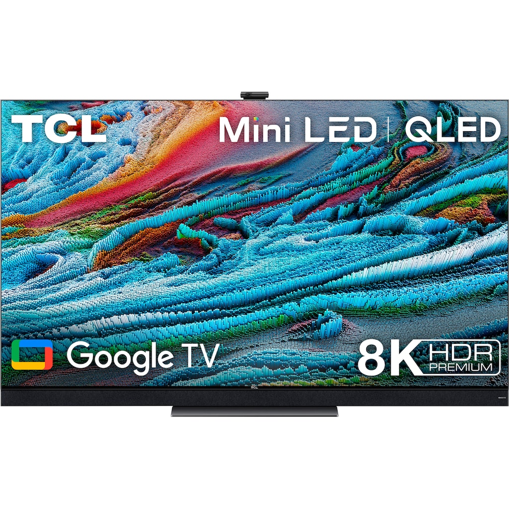 TCL QLED Mini LED-Fernseher »75X925X1«, 189 cm/75 Zoll, 8K, Google TV, integrierte ONKYO 2.1 Soundbar, rahmenloses Metallgehäuse