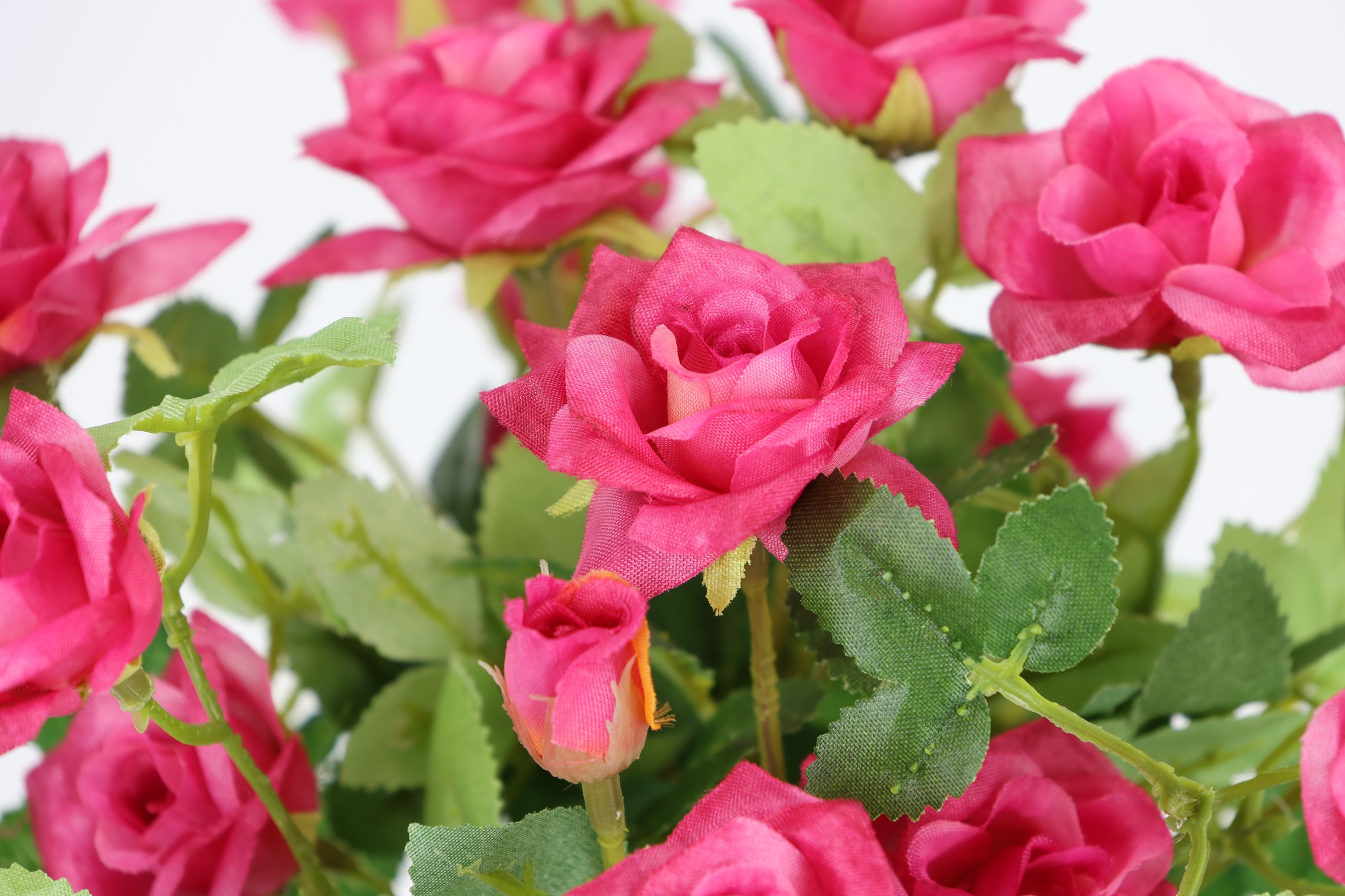 I.GE.A. Kunstblume »Wildrosen Busch im Topf«, Rosen Kunstrosen Kunstpflanze Blumen Künstliche Hochzeitsdeko