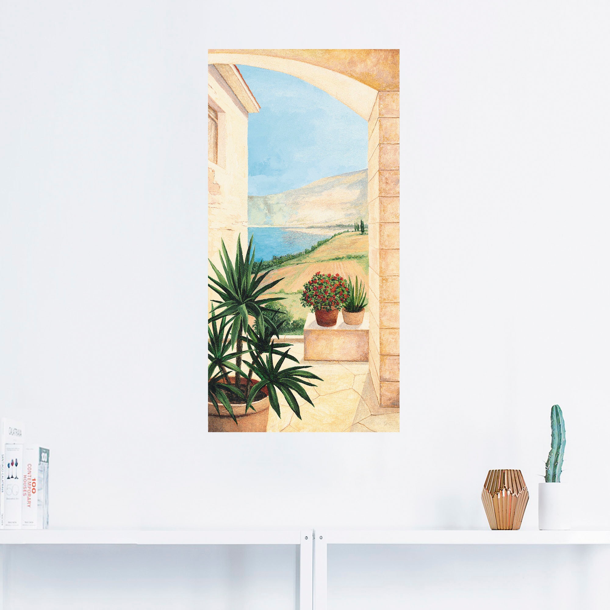 Artland Wandbild »Blick auf Toskanalandschaft«, Fensterblick, (1 St.), als günstig online kaufen