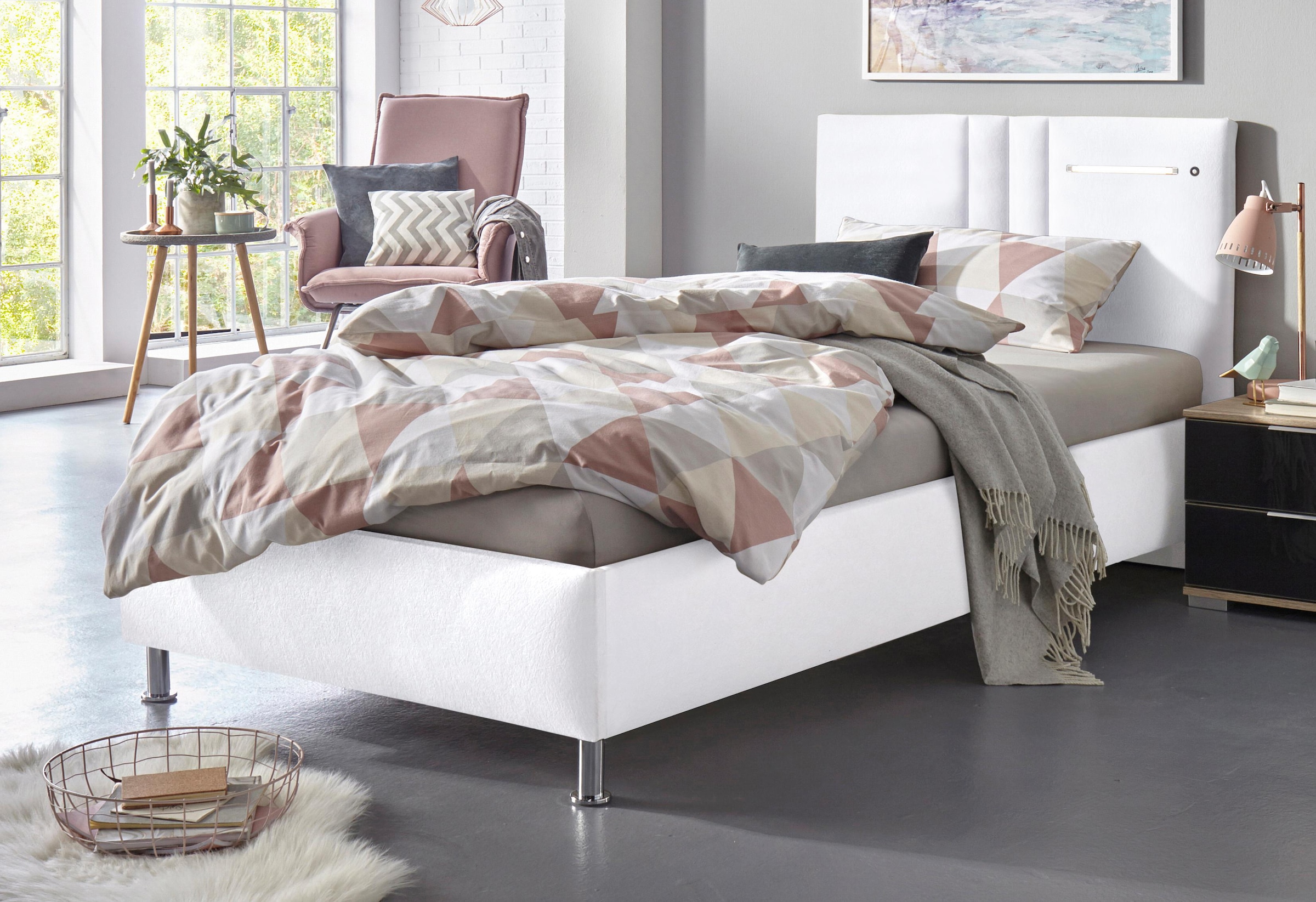 Westfalia Schlafkomfort Polsterbett »Elba« wahlweise mit LED-Beleuchtung günstig online kaufen