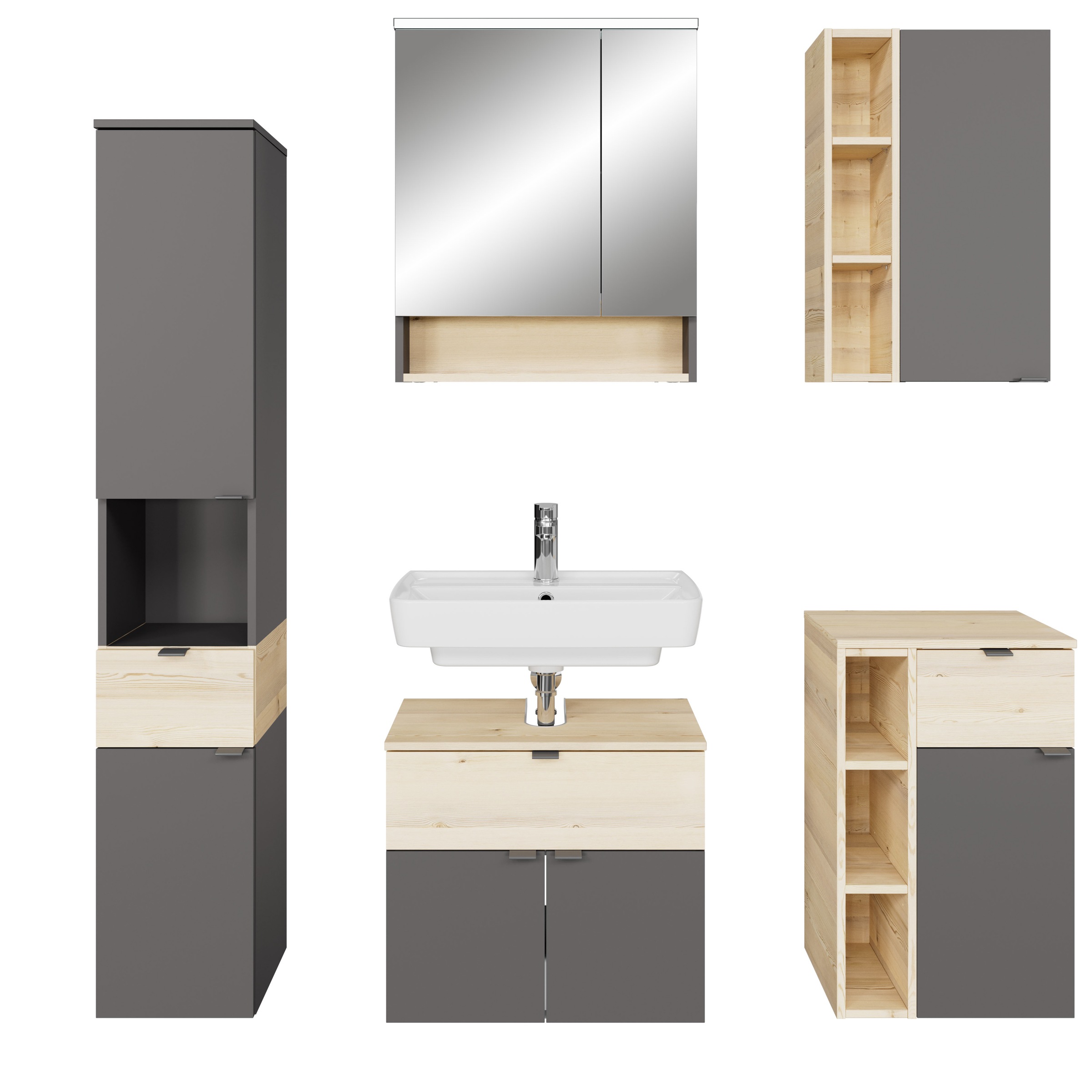 Saphir Badmöbel-Set »Quickset 394«, (Komplett-Set, 5 St.)