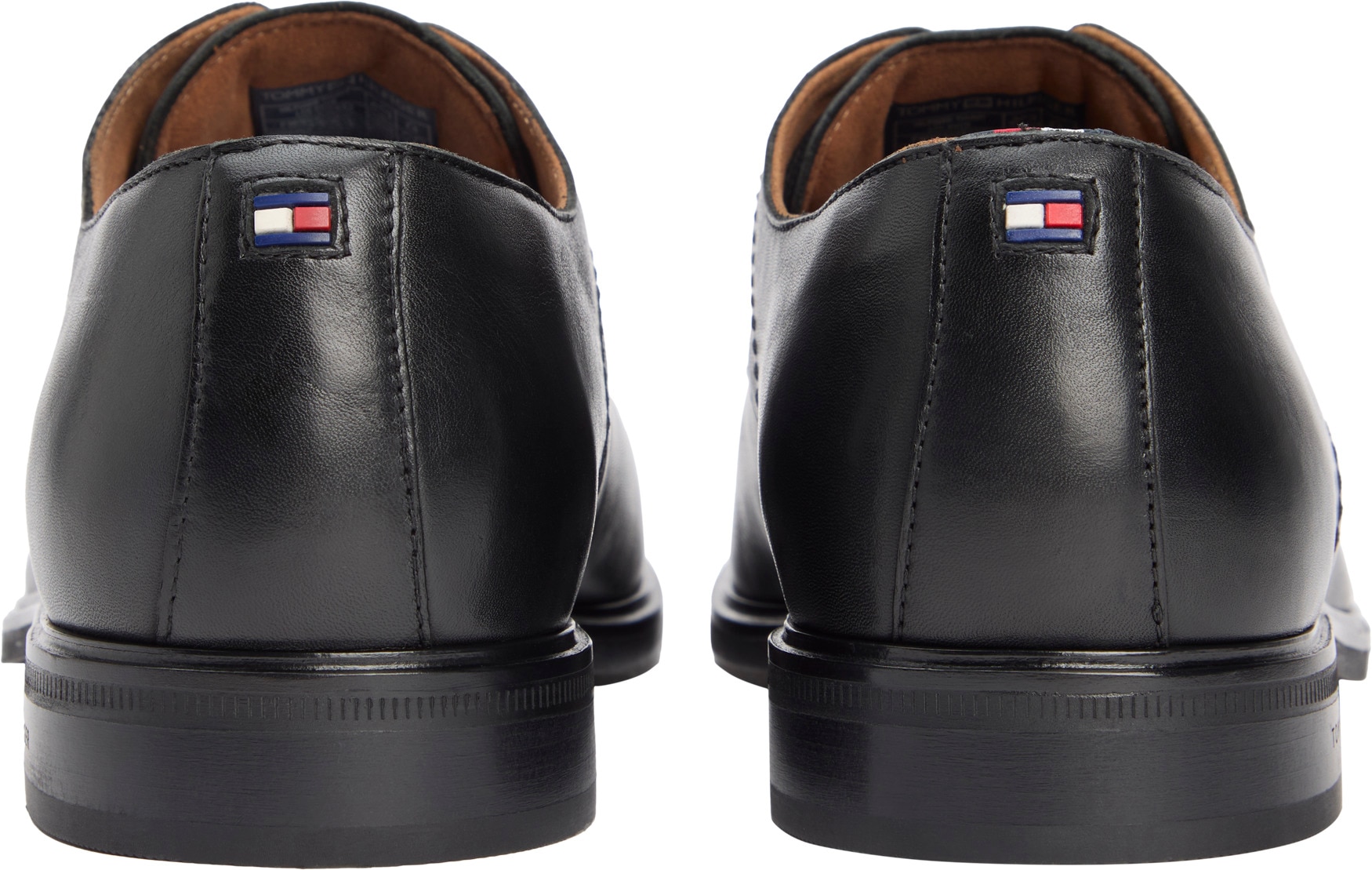 Tommy Hilfiger Schnürschuh »HILFIGER THUNIT LTH SHOE«, Blockabsatz, Businessschuh, Abendschuh in edlem Used Look
