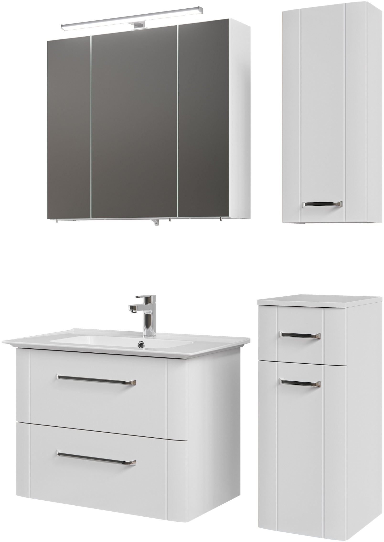 Saphir Badmöbel-Set »Serie 3006 4-teilig Keramik-Waschtisch mit Spiegelschr günstig online kaufen