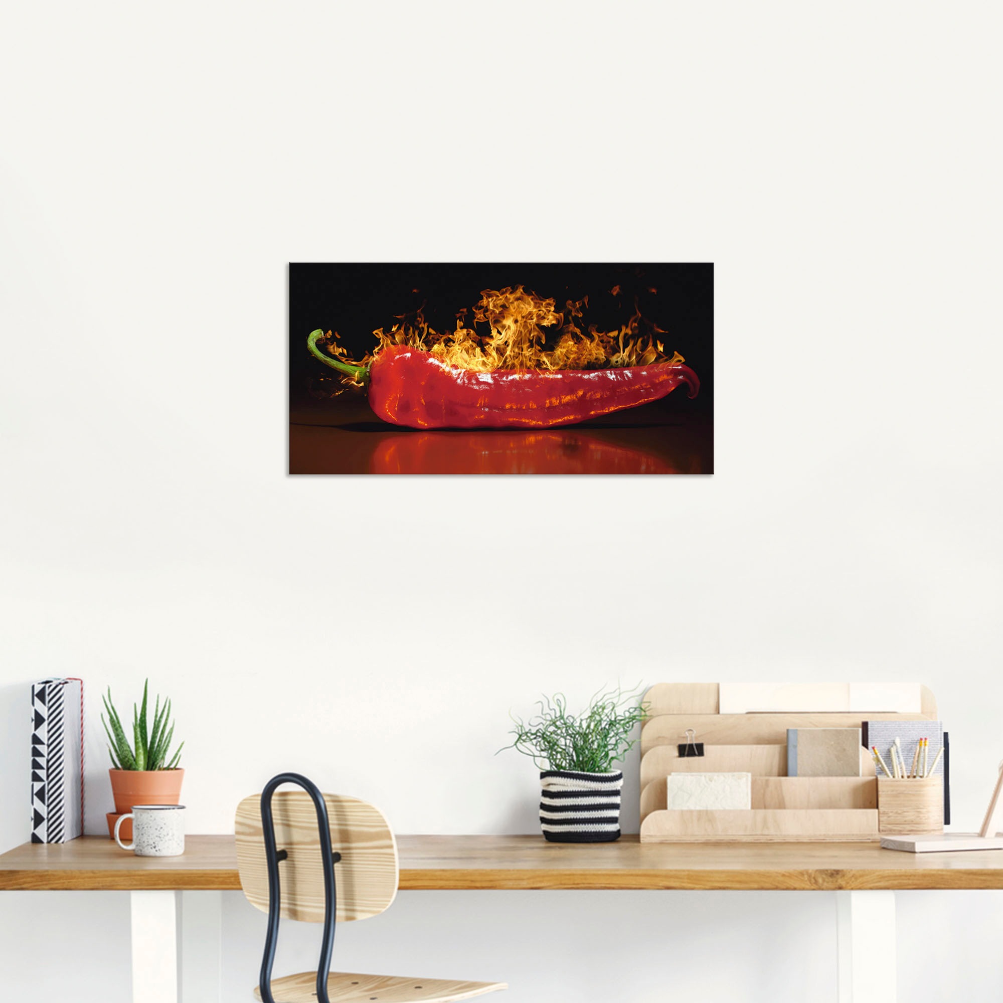 Artland Wandbild »Roter scharfer Chilipfeffer«, Lebensmittel, (1 St.), als günstig online kaufen