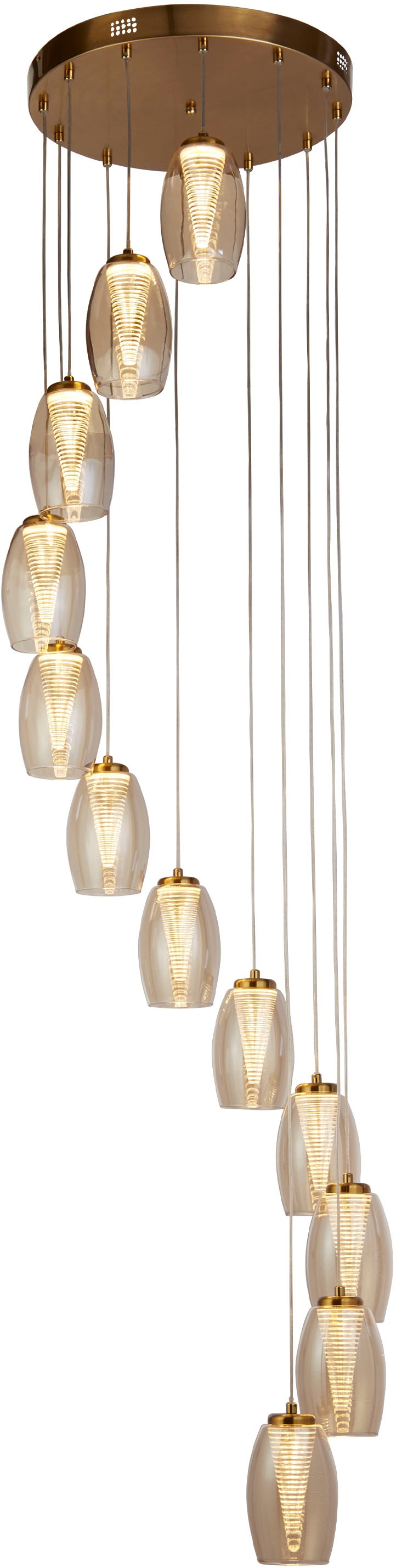 Searchlight LED-Hängeleuchte »Hängeleuchte Cyclone, 12-flammig« LED-Modul 1 günstig online kaufen