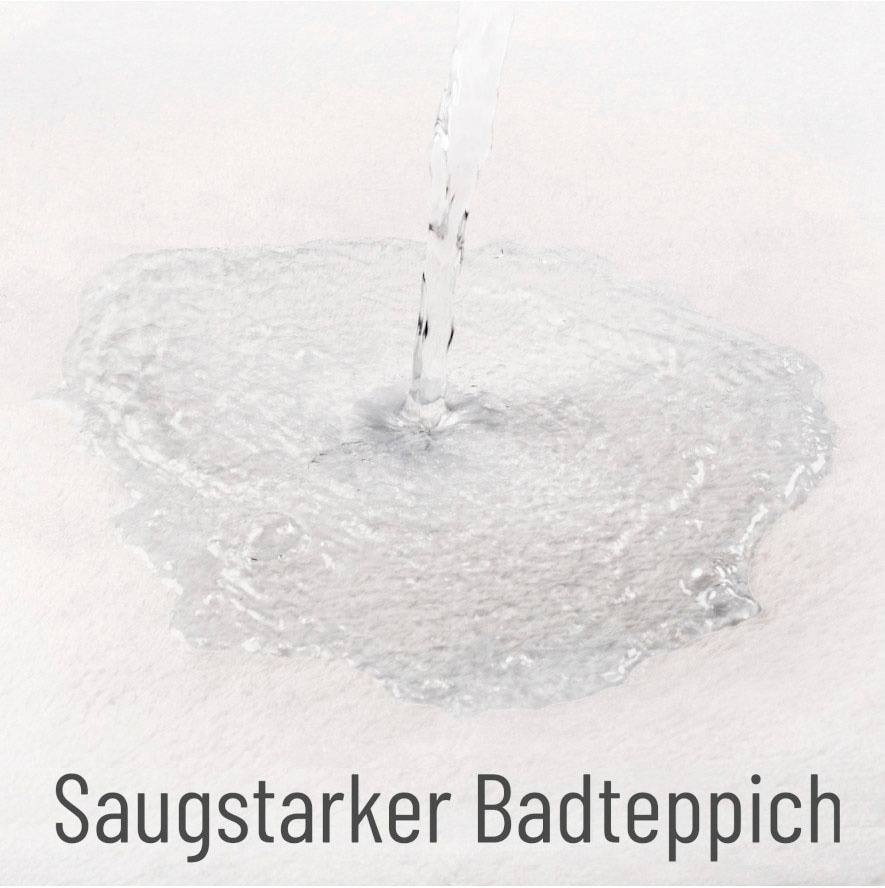 Sanilo Badematte »Granit«, rutschhemmend beschichtet, schnell trocknend-fußbodenheizungsgeeignet, Badteppich, super weich, Granitoptik, bedruckt, waschbar