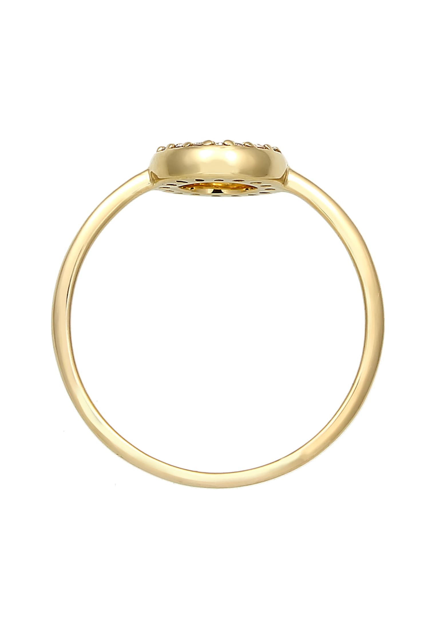 Elli DIAMONDS Verlobungsring »Kreis Diamant Weiß Brillantschliff (0.08ct) 375 Gelbgold«