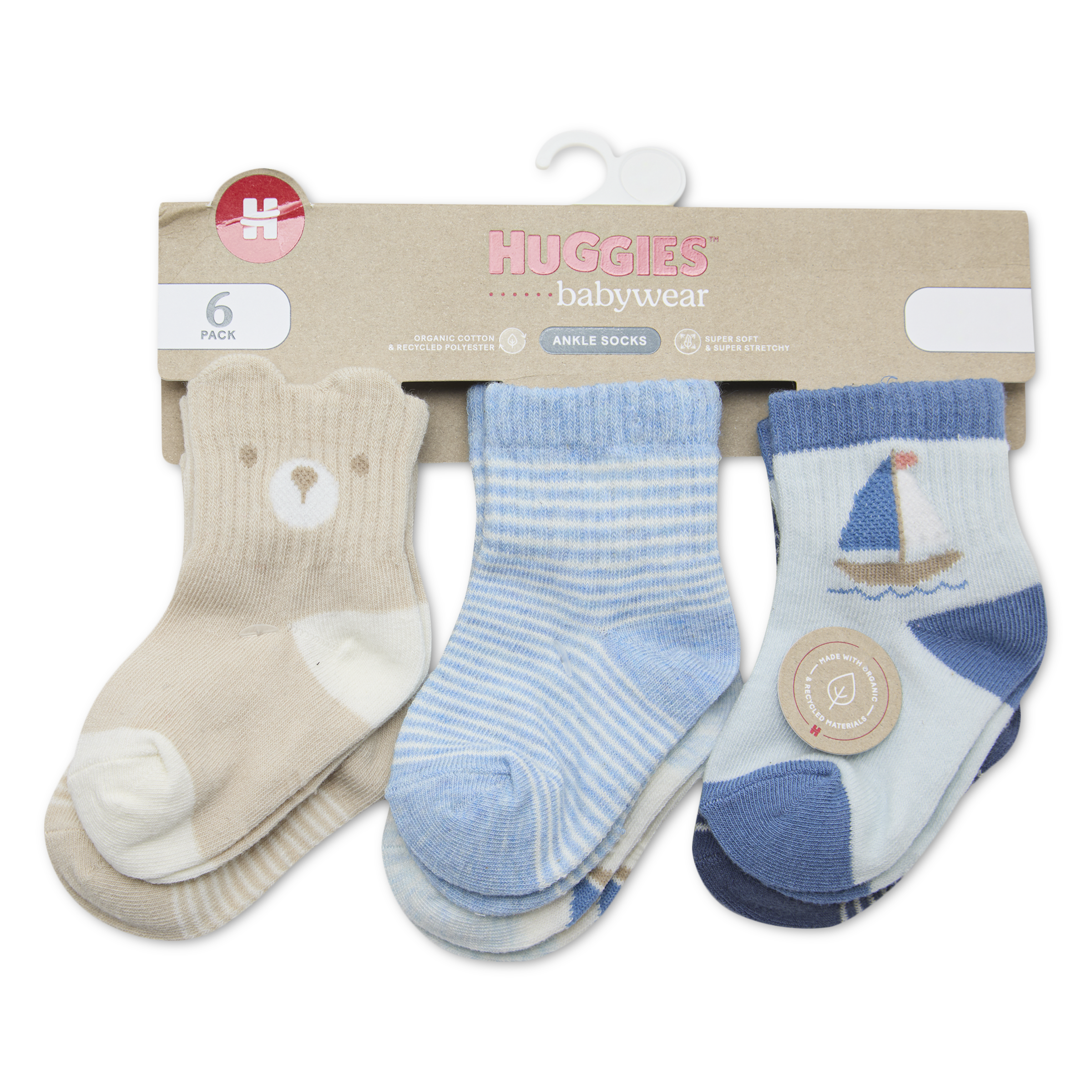 HUGGIES babywear Socken »HGHB 6PK SOCK« Packung, 6 Paar tlg. mit Motiven