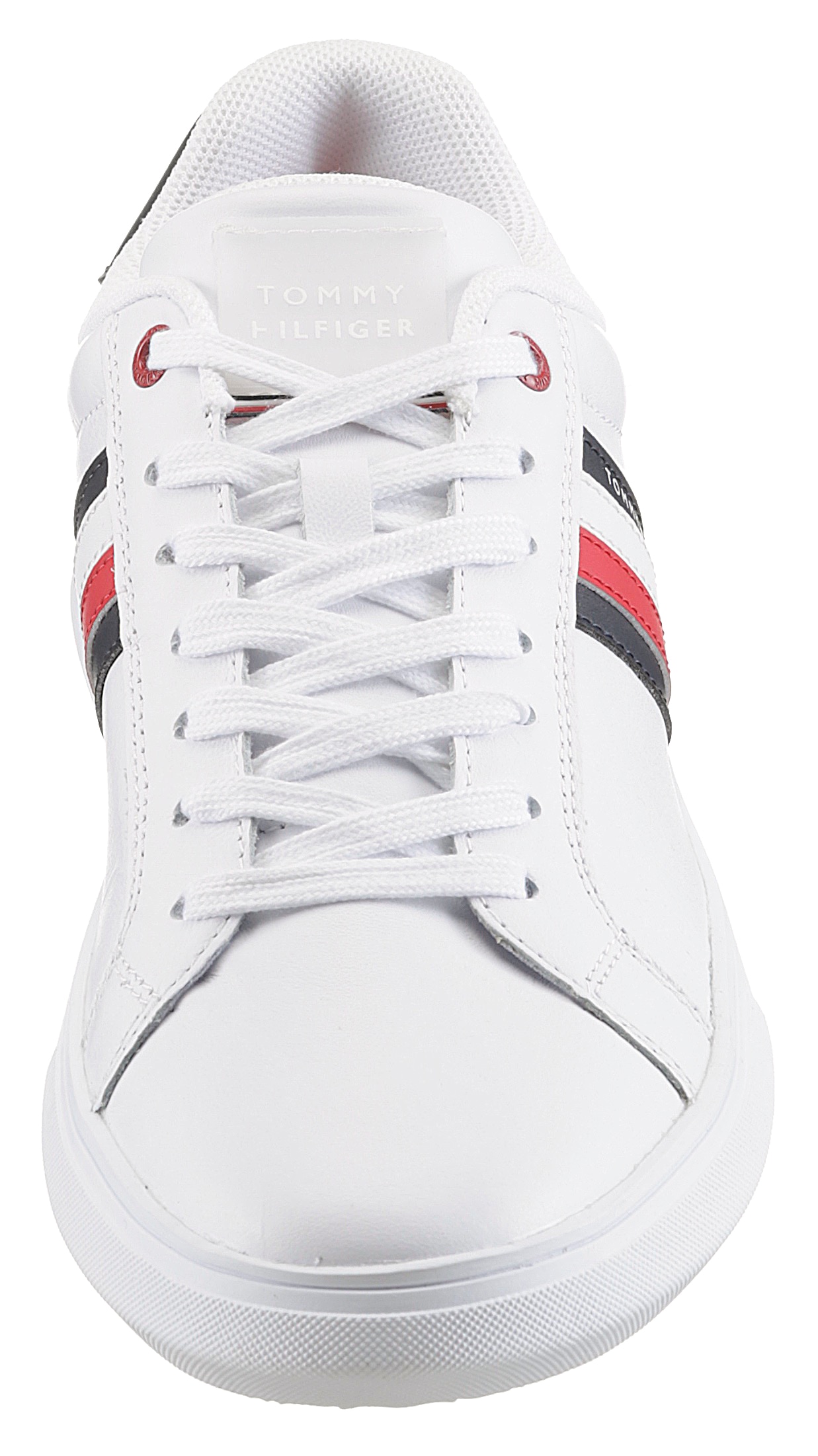 Tommy Hilfiger Sneaker »ESSENTIAL LEATHER CUPSOLE«, mit typischen Streifen, Freizeitschuh, Halbschuh, Schnürschuh