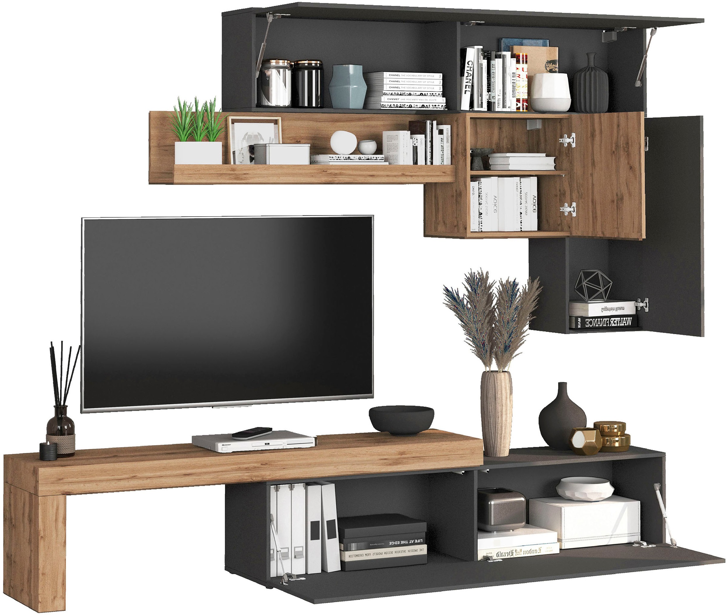 OTTO home Wohnwand »Chronos Wohnwand, Medienwand, 5-er set« Set, 5 Stk. tlg.