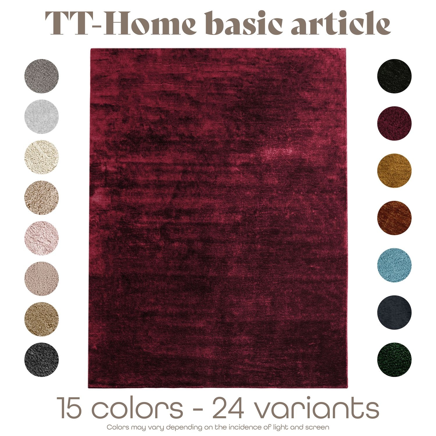 TT Home Teppich »Andalucia 100«, rechteckig, 14 mm Höhe, Wohnzimmer Kurzflo günstig online kaufen