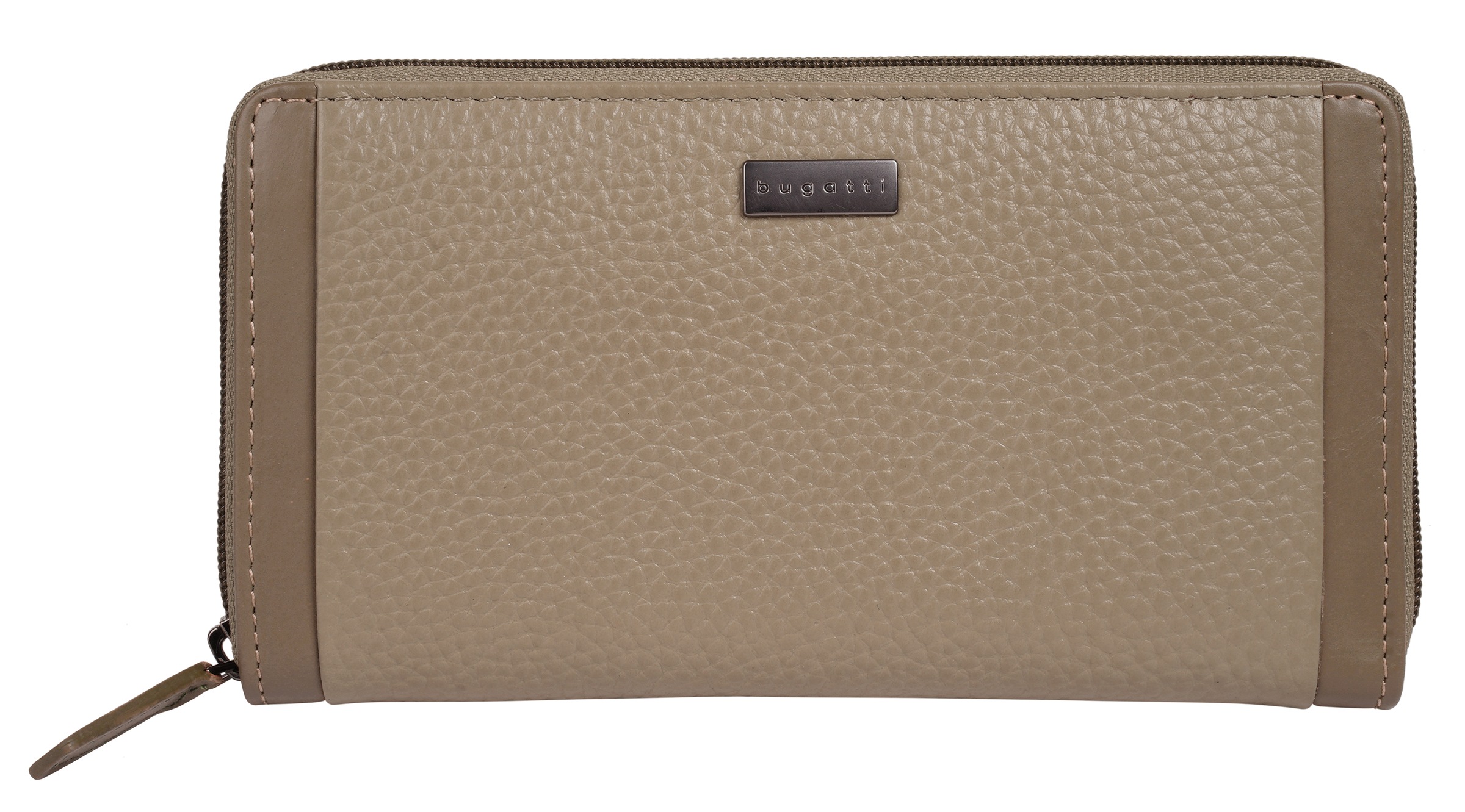 Bugatti Sina Damenbörse Aus Echtem Leder – Mit Reißverschluss, 18 Kartenfächern & Geschenkbox, Beige