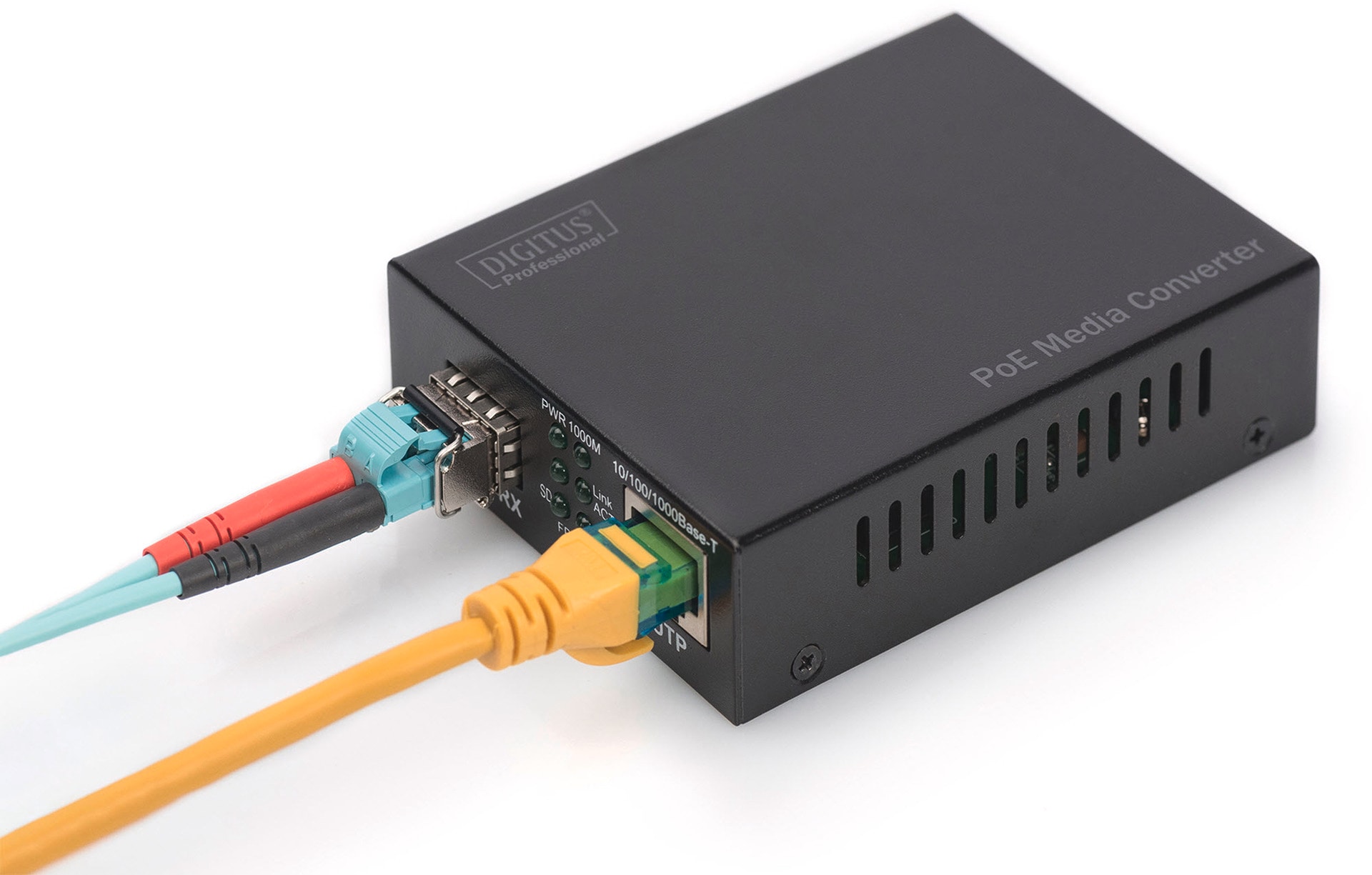 Digitus Netzwerk-Adapter »Gigabit PoE Medienkonverter, RJ45 / SFP, PSE«