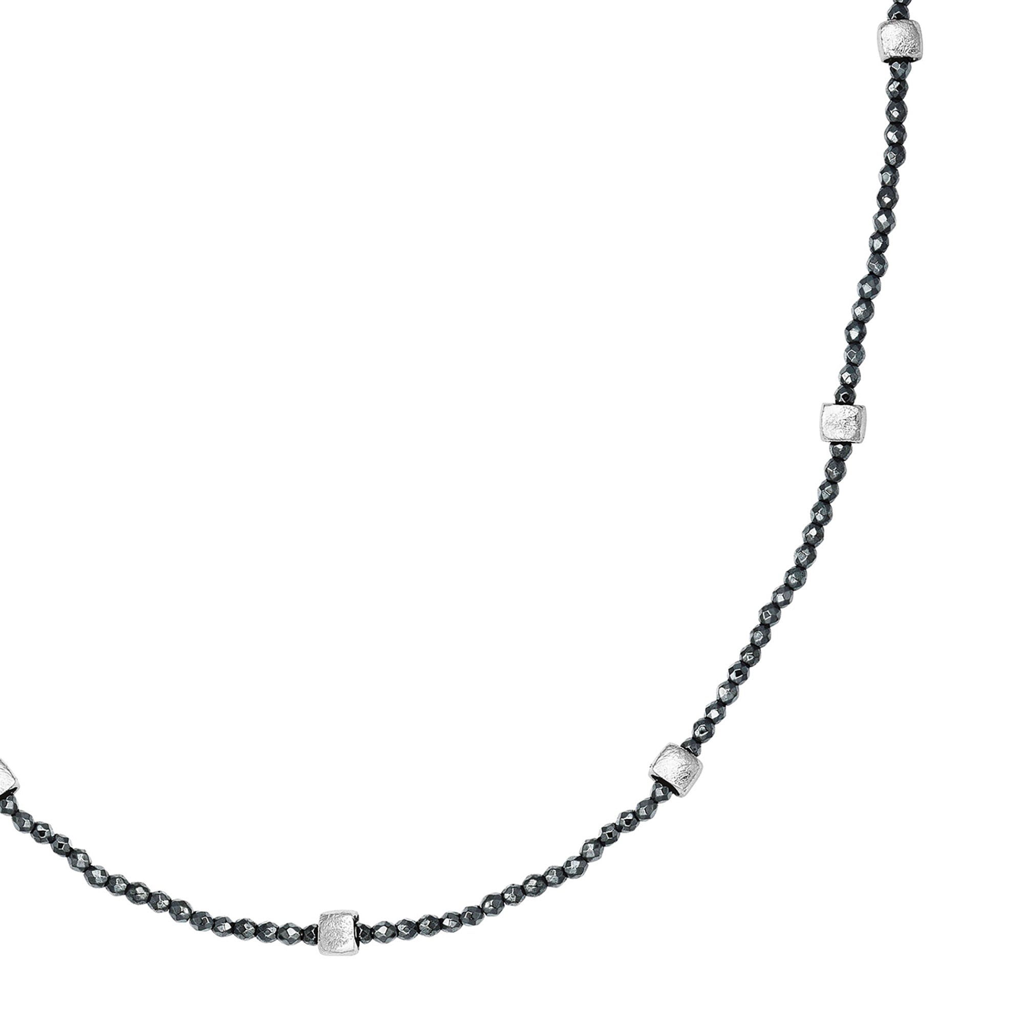 Julie Julsen Collierkettchen »925/- Sterling Silber rhodiniert Hämatit grau 43 cm«