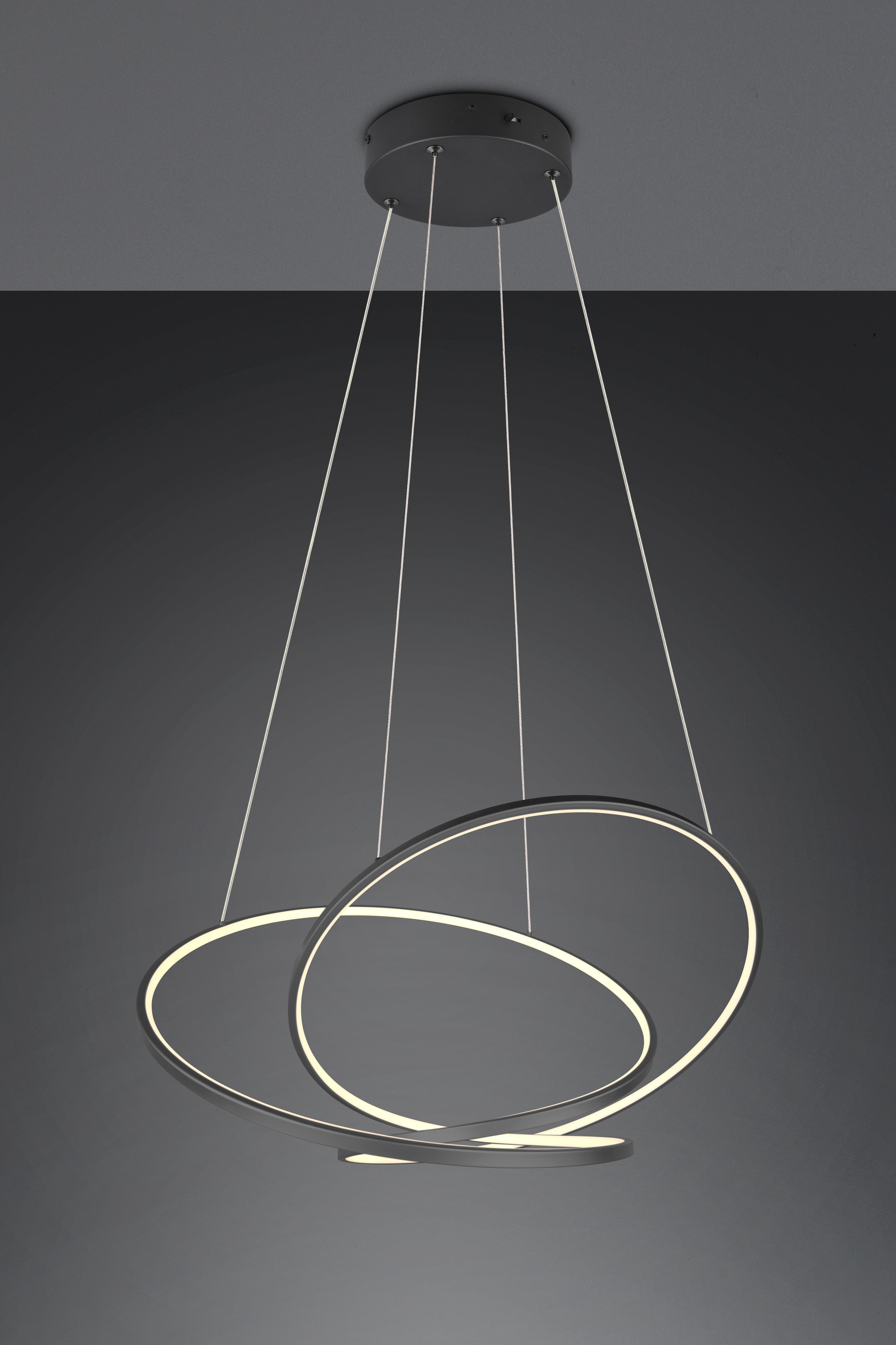 TRIO Leuchten LED Pendelleuchte »DARVIN, LED Hängelampe 52W 6700 Lumen, dimmbar, Lichtfarbe einstellbar«, 1 flammig, Leuchtmittel LED-Board | LED fest integriert, CCT 2300/3000/4000K warmweiß-kaltweiß, höhenverstellbar bis max 150cm